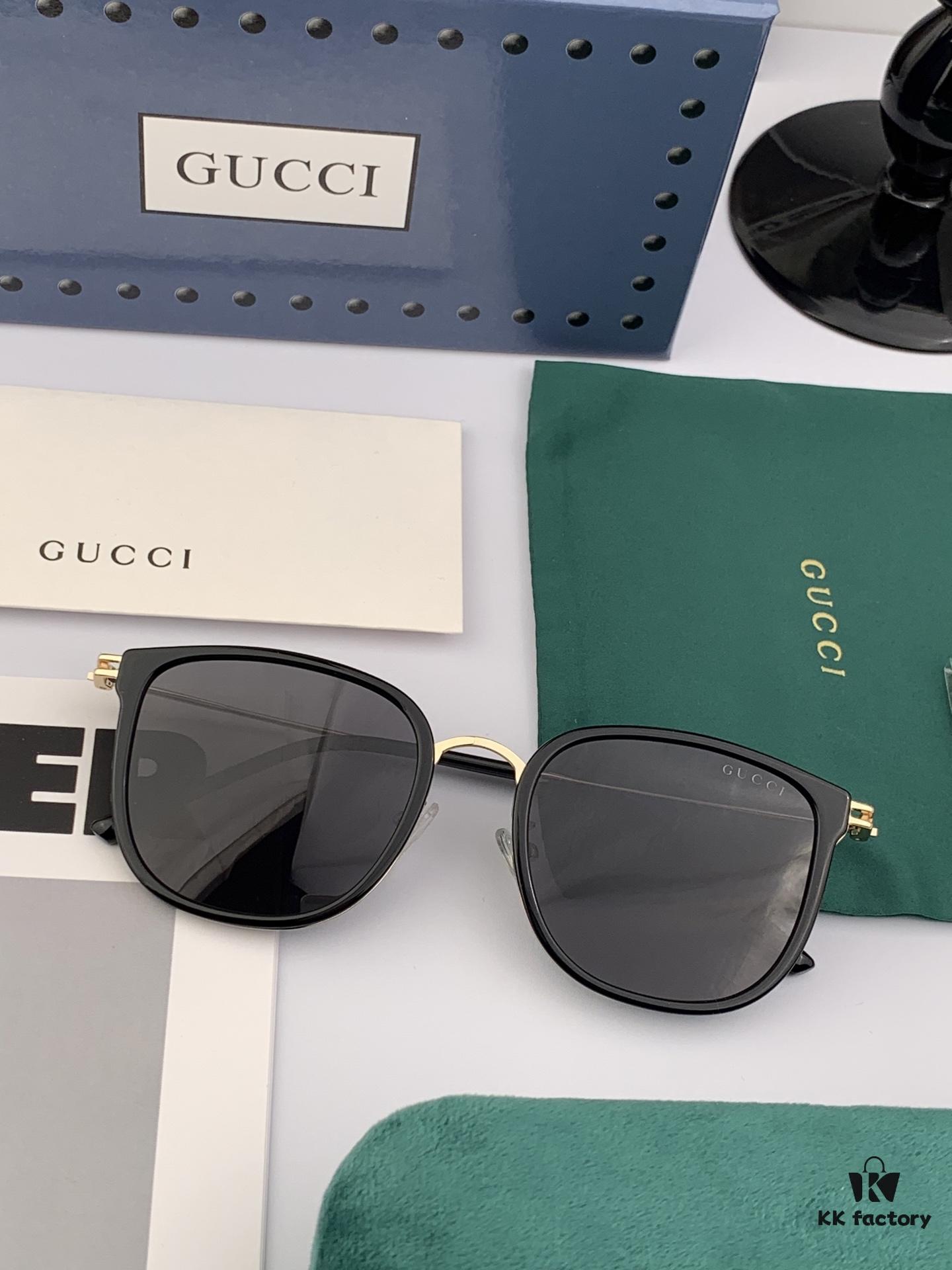 Gucci High-Quality Unisex Sunglasses, Polarized Imported Polaroid Lenses, Aviator Style, UV Protection, Universal Fit for Driving and Fishing, Korean Fashion Design, Model: G6238