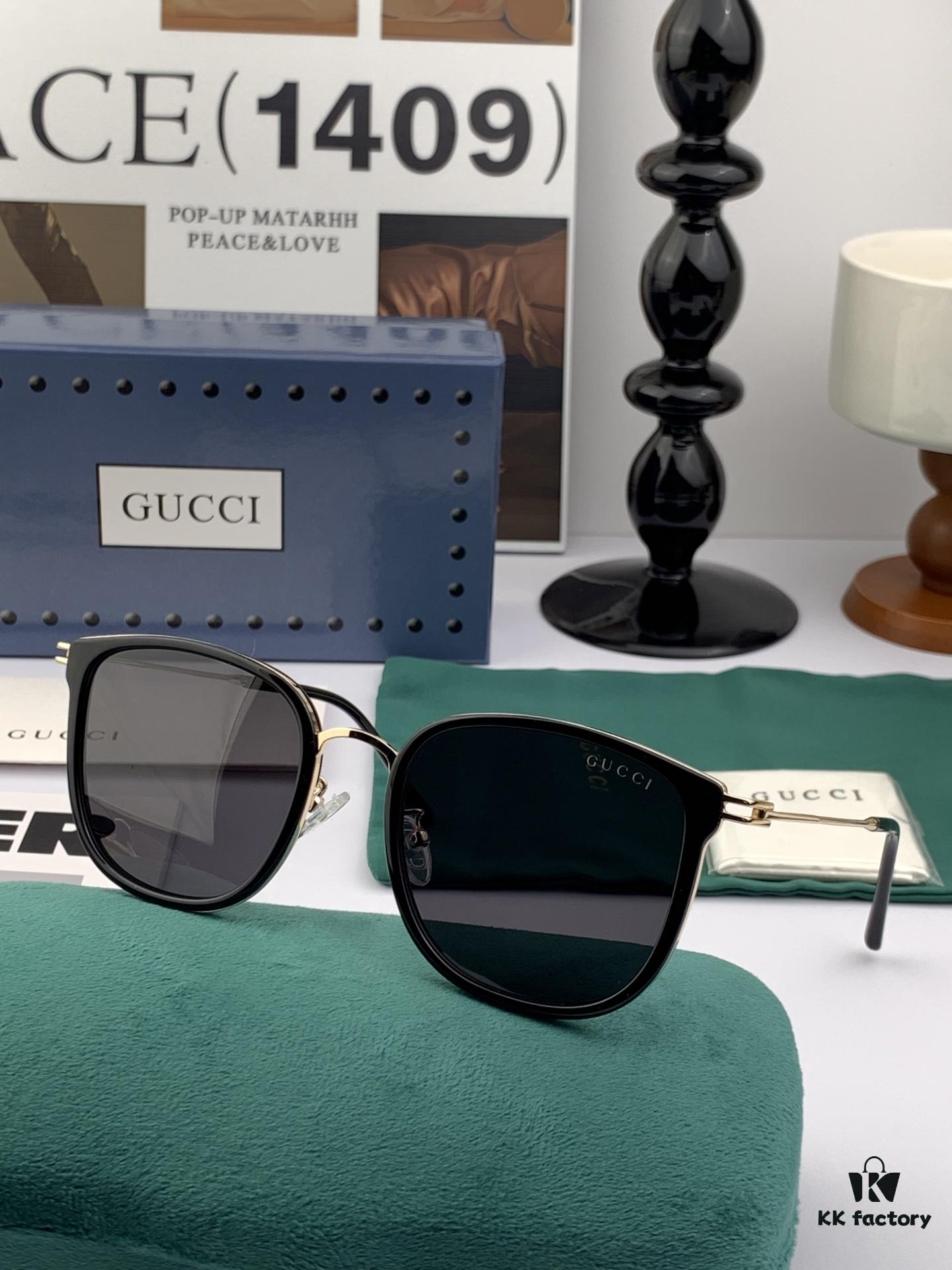 Gucci High-Quality Unisex Sunglasses, Polarized Imported Polaroid Lenses, Aviator Style, UV Protection, Universal Fit for Driving and Fishing, Korean Fashion Design, Model: G6238