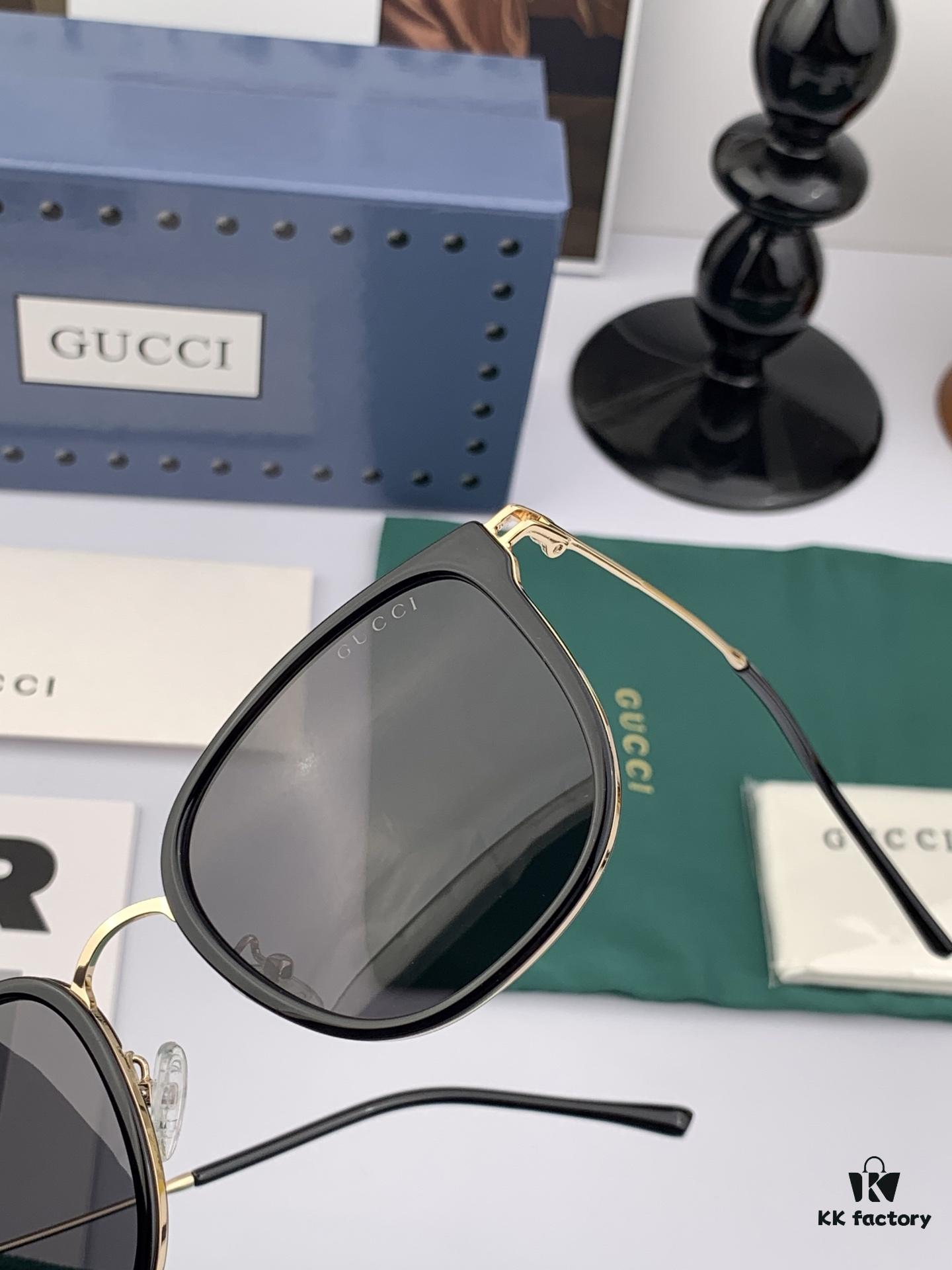 Gucci High-Quality Unisex Sunglasses, Polarized Imported Polaroid Lenses, Aviator Style, UV Protection, Universal Fit for Driving and Fishing, Korean Fashion Design, Model: G6238