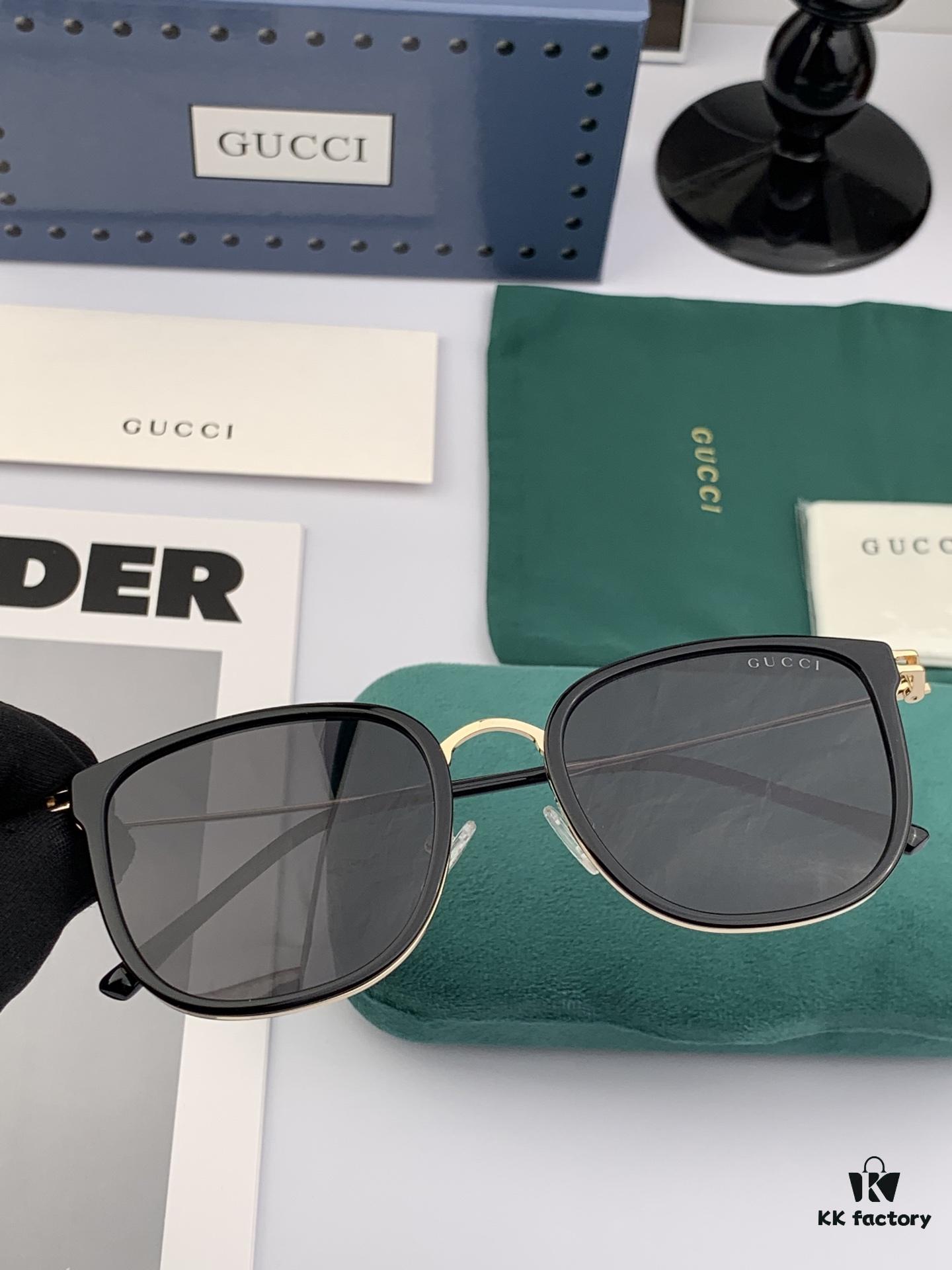 Gucci High-Quality Unisex Sunglasses, Polarized Imported Polaroid Lenses, Aviator Style, UV Protection, Universal Fit for Driving and Fishing, Korean Fashion Design, Model: G6238