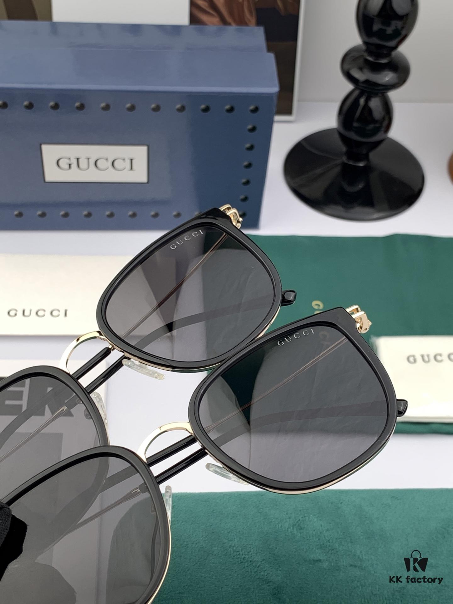 Gucci High-Quality Unisex Sunglasses, Polarized Imported Polaroid Lenses, Aviator Style, UV Protection, Universal Fit for Driving and Fishing, Korean Fashion Design, Model: G6238