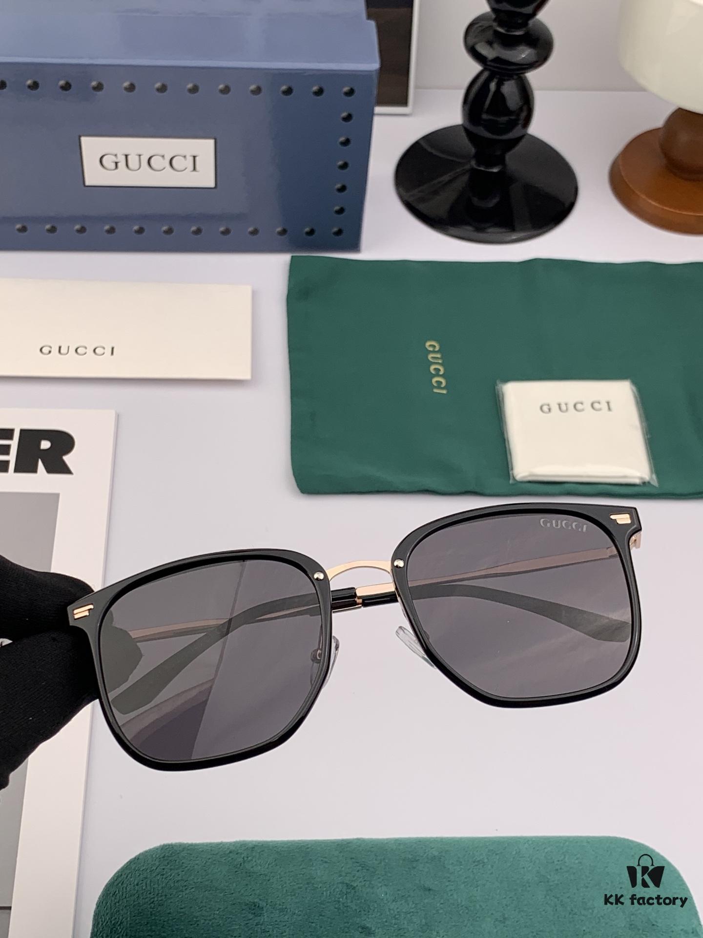 Gucci New Model Cat-eye Sunglasses, Unisex Driving Glasses, Popular Celebrity Style, Aviator Sun Glasses