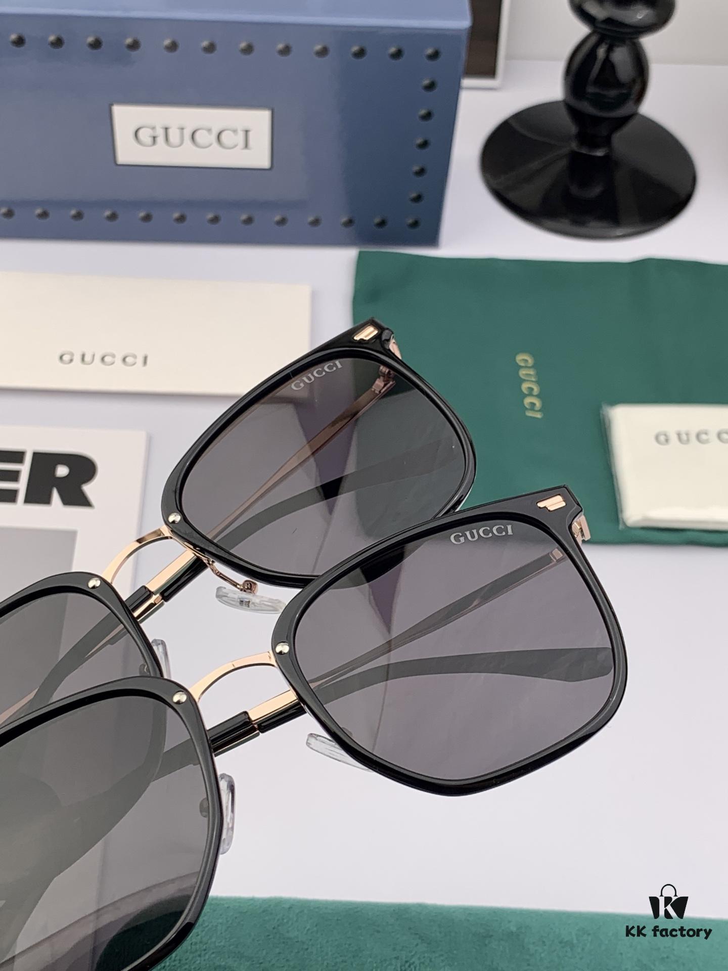 Gucci New Model Cat-eye Sunglasses, Unisex Driving Glasses, Popular Celebrity Style, Aviator Sun Glasses