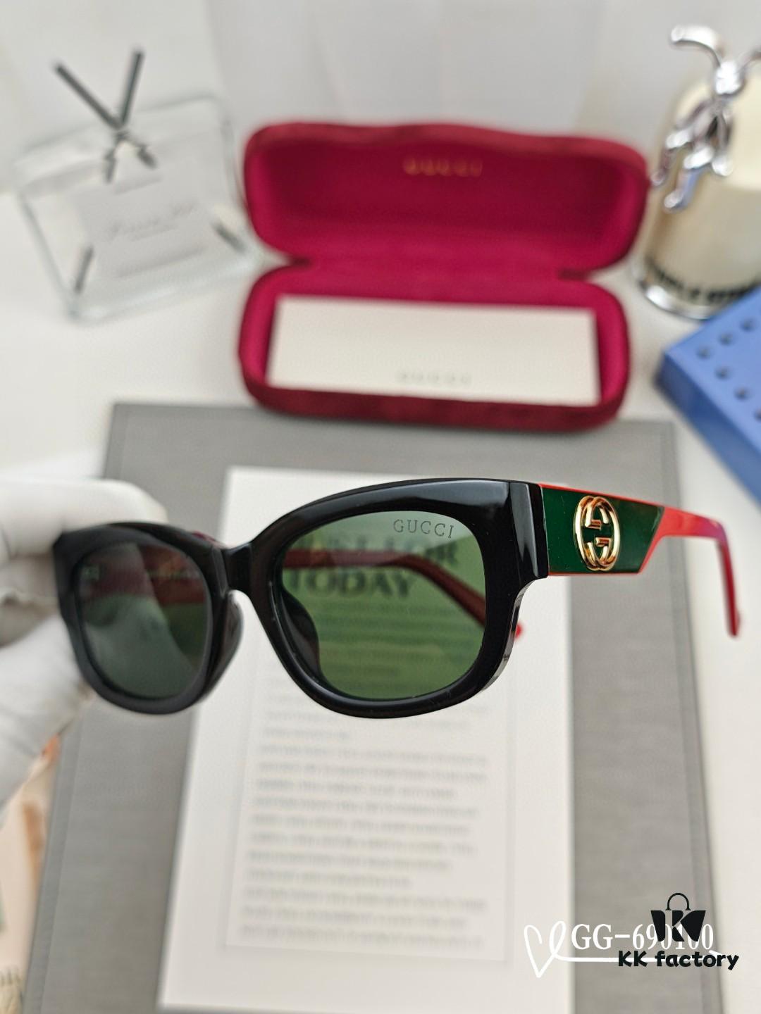 GUCCI Italy - Polarized TR Frame Sunglasses with High-Definition Resin Lenses, Lightweight and Comfortable Wear, Model: 69100