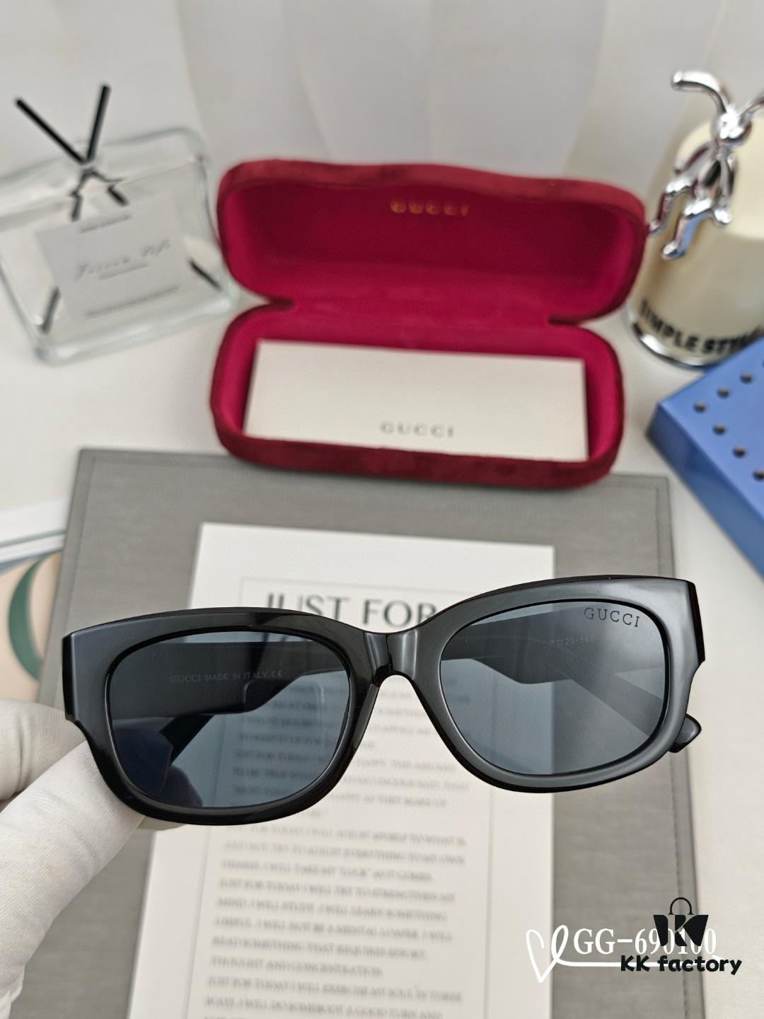 GUCCI Italy - Polarized TR Frame Sunglasses with High-Definition Resin Lenses, Lightweight and Comfortable Wear, Model: 69100