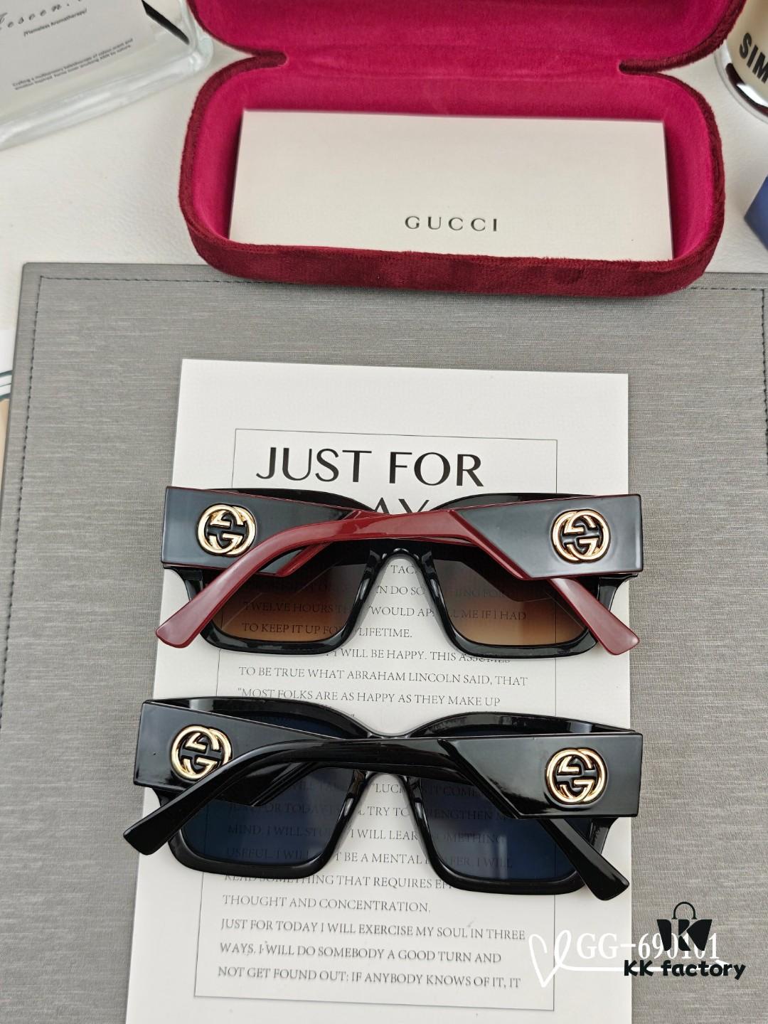 GUCCI Italy - Polarized TR Lightweight Sunglasses with HD Resin Lenses, Model 69101, Size 57-16-148