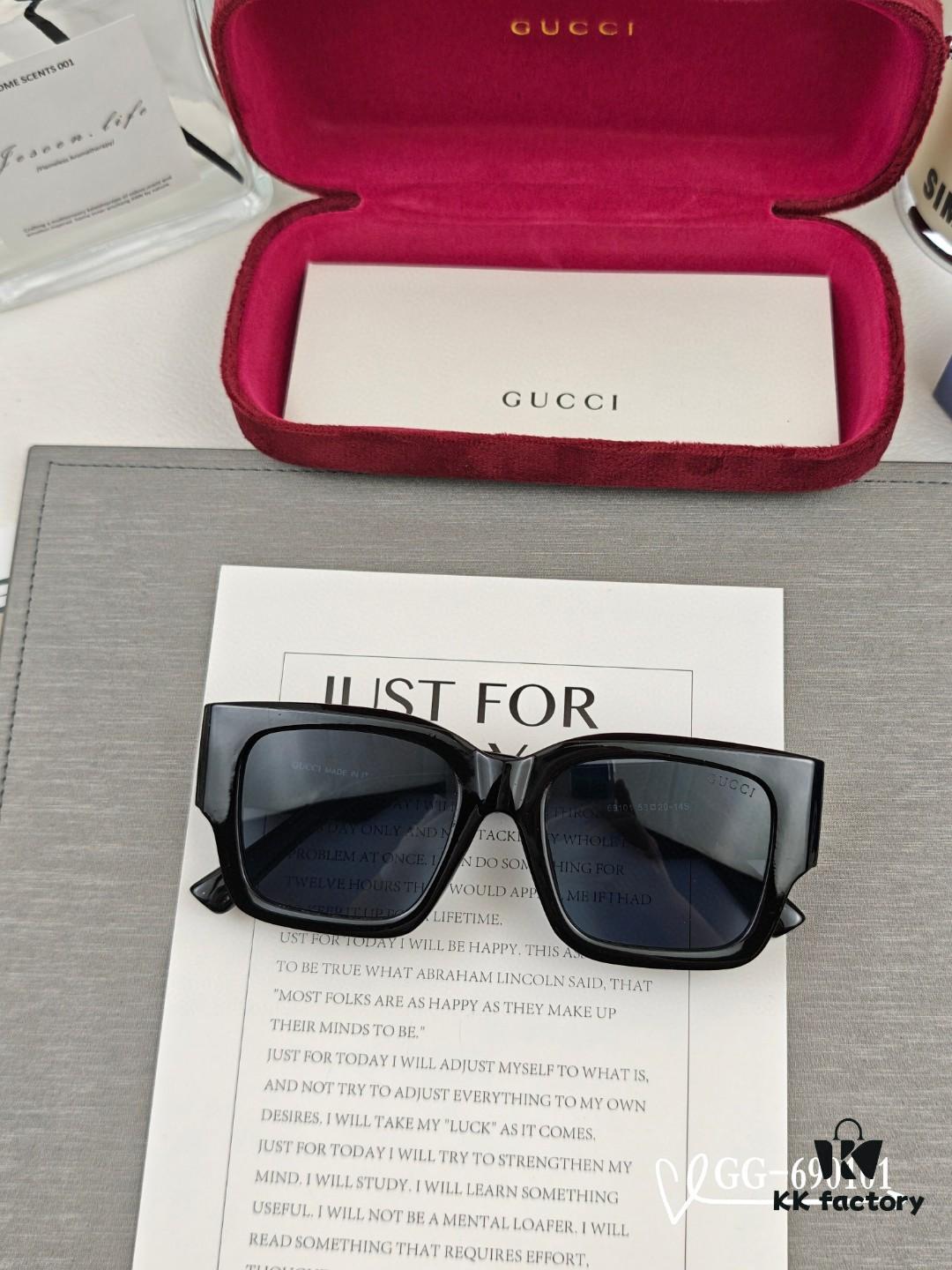 GUCCI Italy - Polarized TR Lightweight Sunglasses with HD Resin Lenses, Model 69101, Size 57-16-148