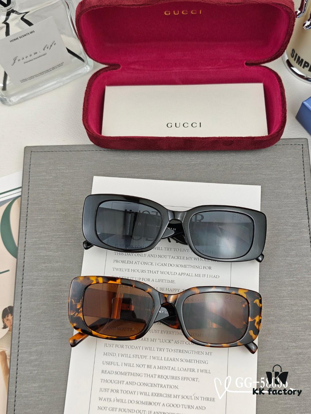 Italian GUCI - GUCCI, Polarized Resin HD Lens, TR Frame Lightweight and Comfortable to Wear, Size: 57-16-148, New Model GG Sunglasses Reduce Glare, Block Harmful Light and Radiation, Essential for Travel and Styling, Suitable for Driving