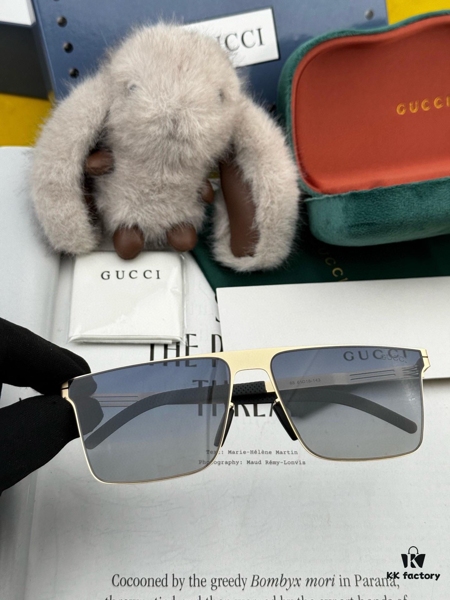 GUCCI 2025 New Unisex Polygonal Sunglasses G188, Electroplated Finish, Never Fades, Ultra-Lightweight and Highly Elastic, Screw-Free Design, Unbreakable Frame, HD Nylon Lenses, Premium Craftsmanship, Original Materials, Stylish and Universal Design, Summer Essential