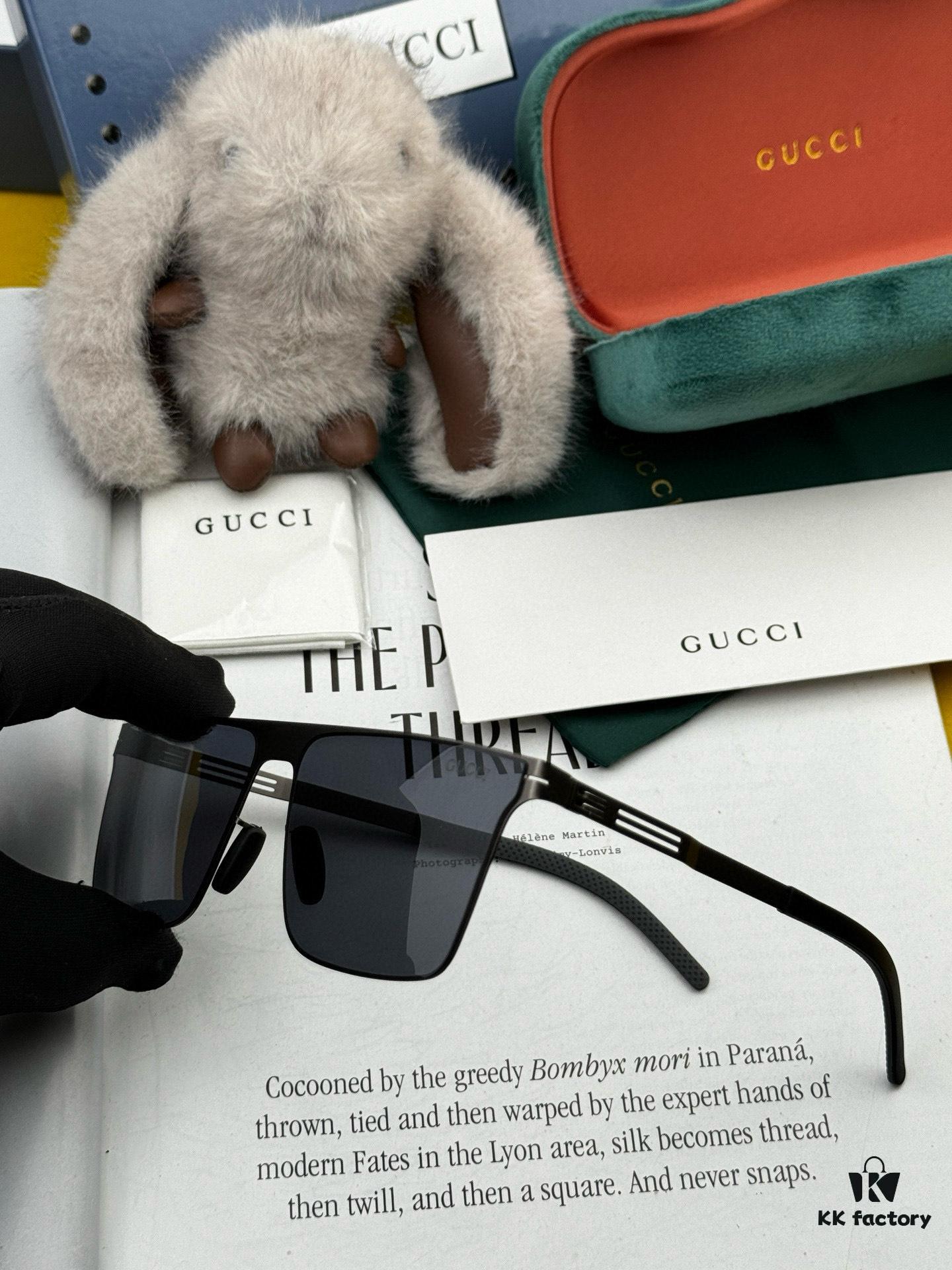 GUCCI 2025 New Unisex Polygonal Sunglasses G188, Electroplated Finish, Never Fades, Ultra-Lightweight and Highly Elastic, Screw-Free Design, Unbreakable Frame, HD Nylon Lenses, Premium Craftsmanship, Original Materials, Stylish and Universal Design, Summer Essential