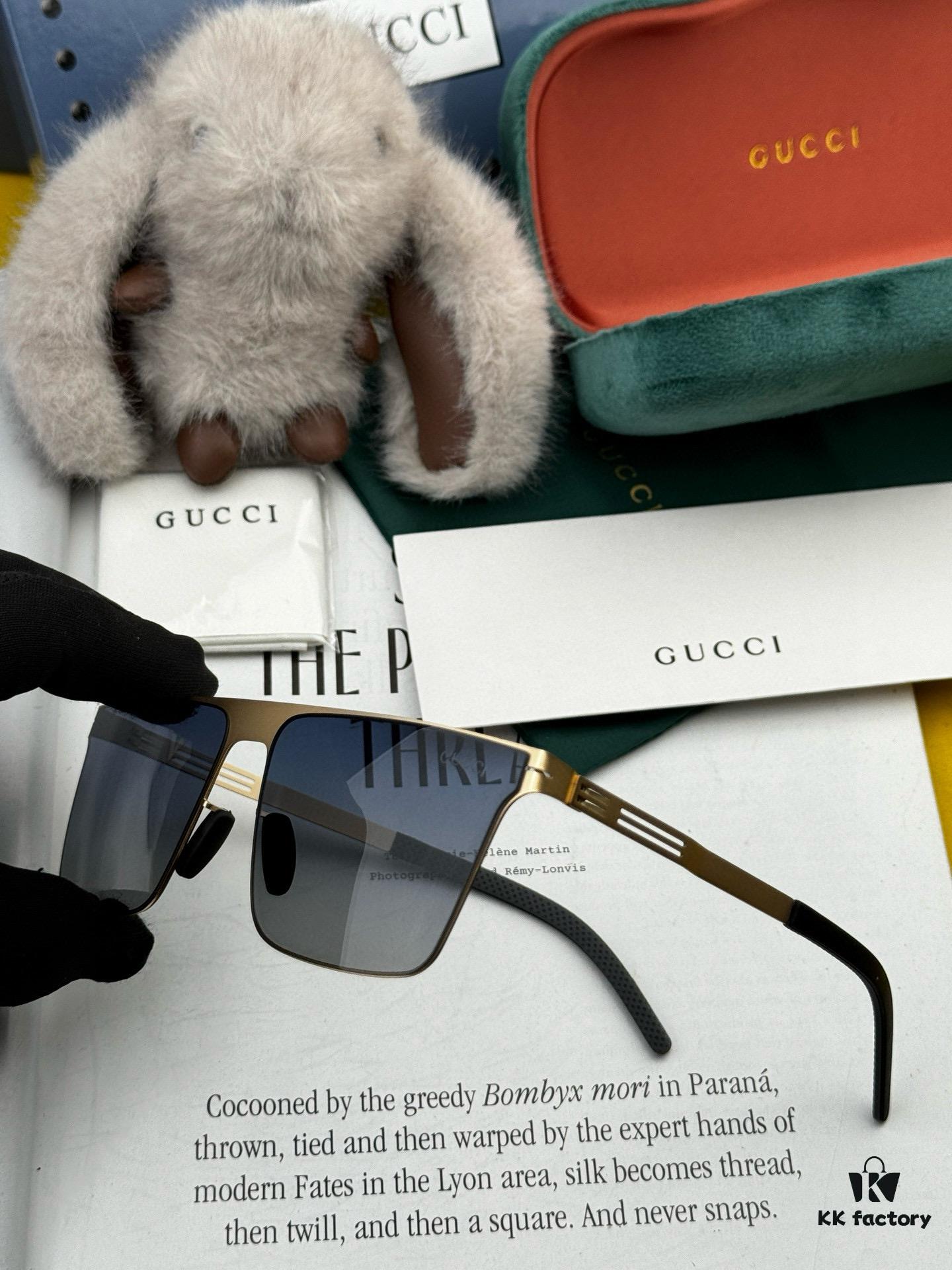 GUCCI 2025 New Unisex Polygonal Sunglasses G188, Electroplated Finish, Never Fades, Ultra-Lightweight and Highly Elastic, Screw-Free Design, Unbreakable Frame, HD Nylon Lenses, Premium Craftsmanship, Original Materials, Stylish and Universal Design, Summer Essential