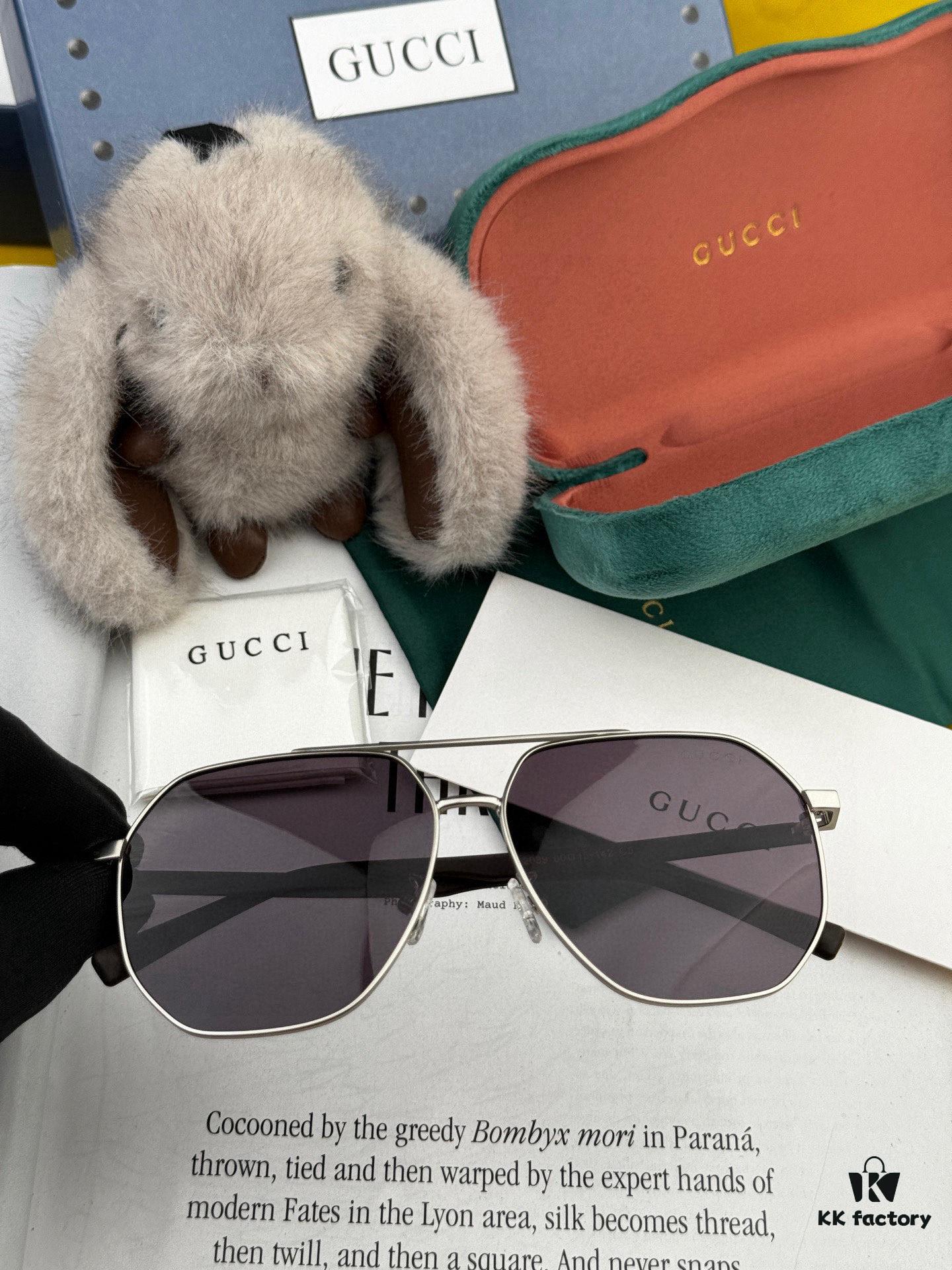 Gucci High-Quality Unisex Sunglasses, Imported Polarized Lenses, Aviator Style, UV Protection, Slimming Design for Driving and Fishing