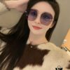 GUCCI 2025 Spring New Arrival Saddle Buckle Temple Sunglasses, Elegant Square Frame Sunglasses Loved by Influencers, Playful and Sweet with Enhanced Facial Fit, Premium Metal Finish