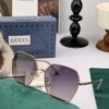 GUCCI 2025 Spring New Arrival Saddle Buckle Temple Sunglasses, Elegant Square Frame Sunglasses Loved by Influencers, Playful and Sweet with Enhanced Facial Fit, Premium Metal Finish