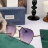 GUCCI 2025 Spring New Arrival Saddle Buckle Temple Sunglasses, Elegant Square Frame Sunglasses Loved by Influencers, Playful and Sweet with Enhanced Facial Fit, Premium Metal Finish