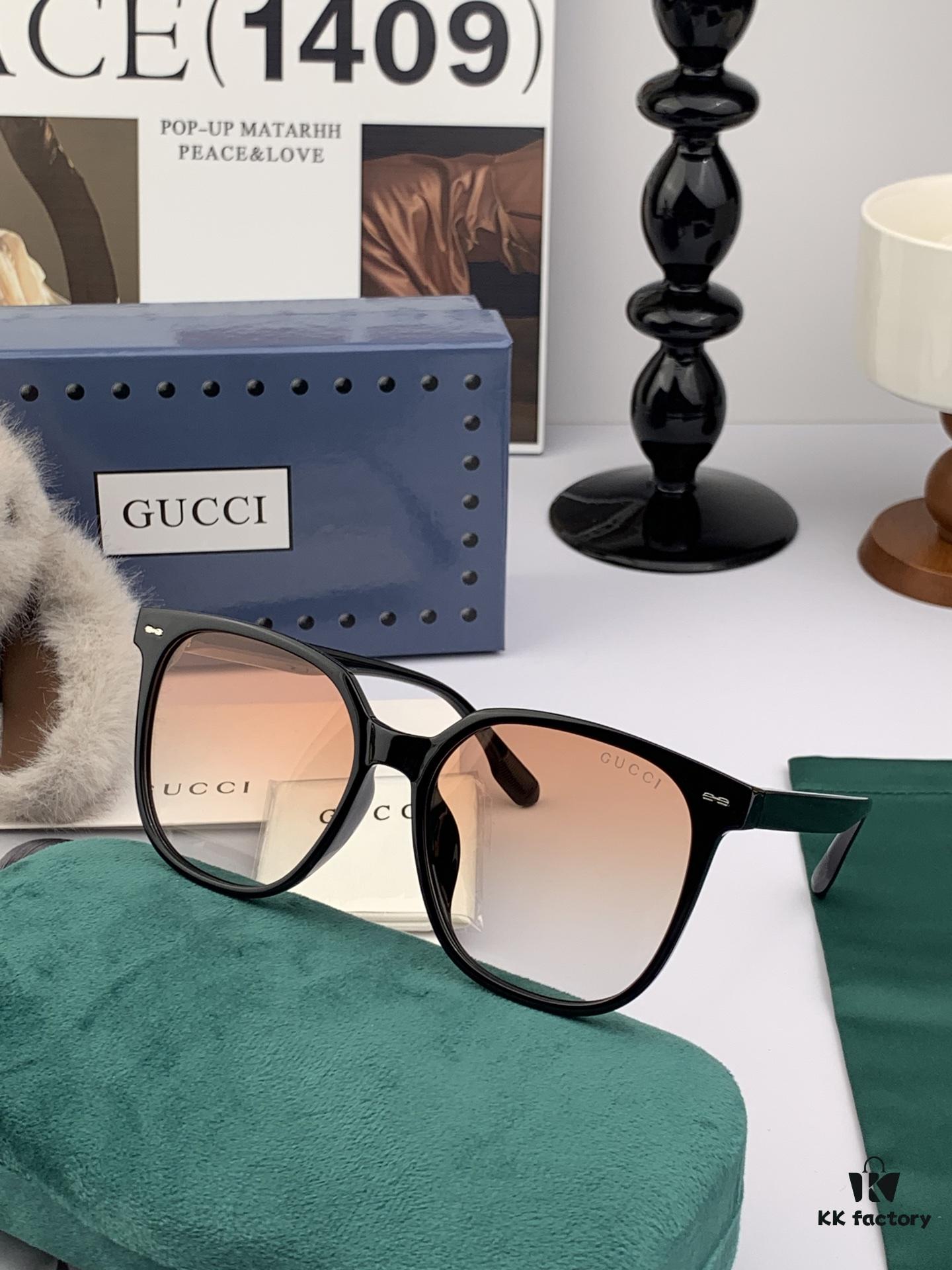 GUCCI GG Round Frame Sunglasses, Perfect Quality, Unique Design, Unisex Style for Men and Women, Fashionable and Versatile, Featured at Fashion Week, Elegant Craftsmanship, Couples' Matching Pair