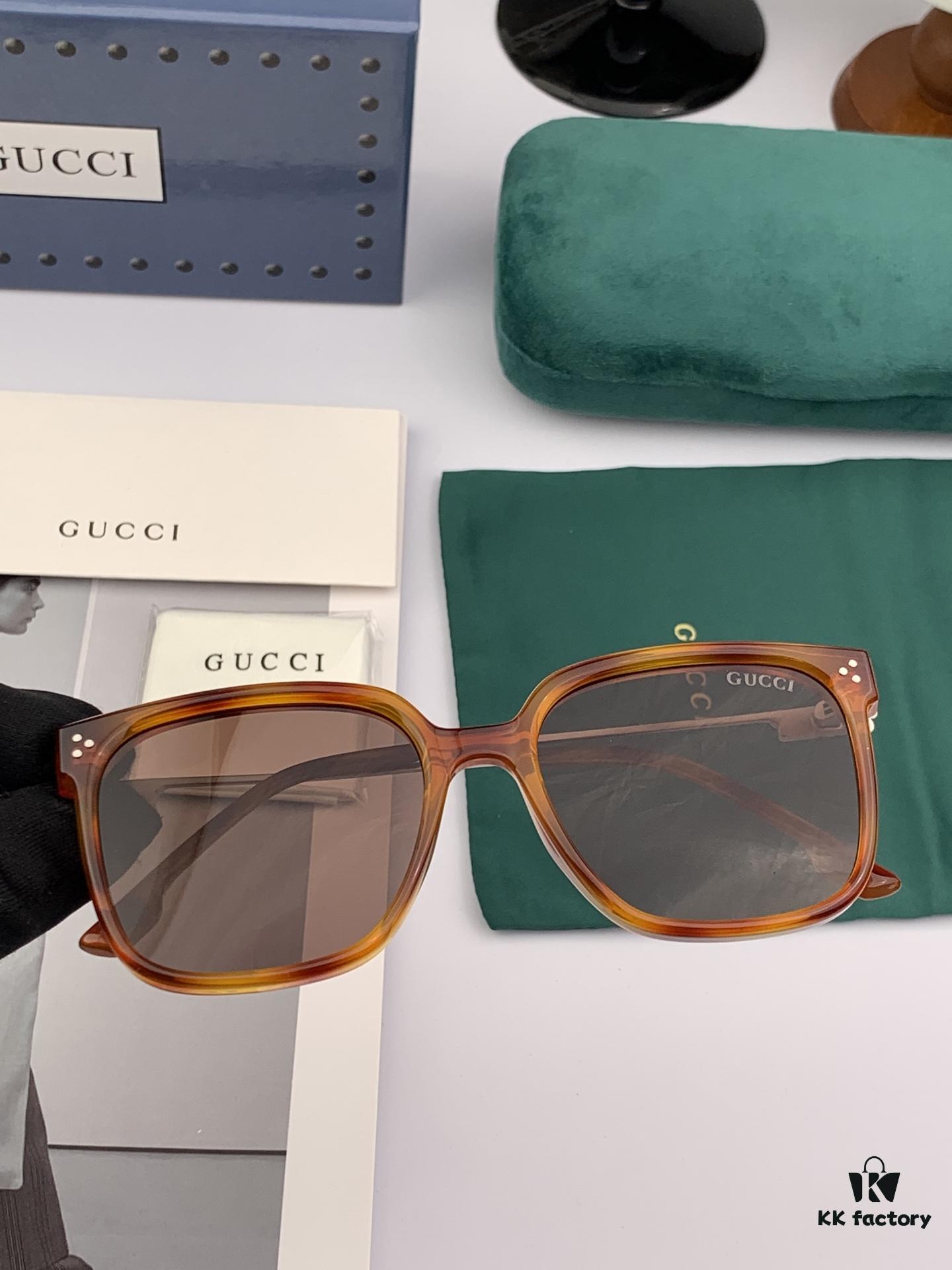GUCCI 2025 Spring New Arrival Trendy Fashion Square Polarized Sunglasses High-Quality Comfortable Wear Influencer Style Women's HD Nylon Polarized Sunglasses 🕶️ High-Quality TR Frame Model: G7108