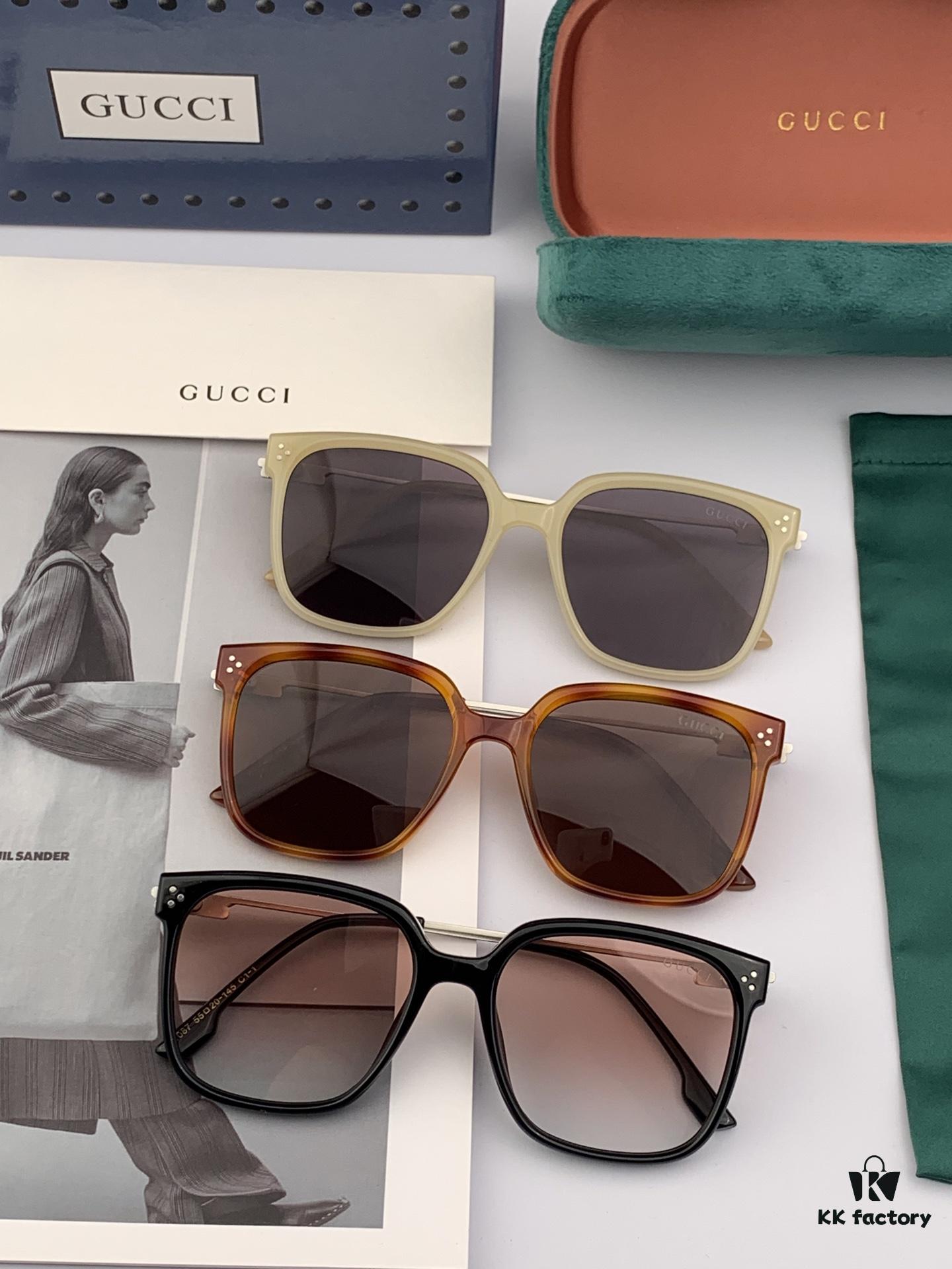 GUCCI 2025 Spring New Arrival Trendy Fashion Square Polarized Sunglasses High-Quality Comfortable Wear Influencer Style Women's HD Nylon Polarized Sunglasses 🕶️ High-Quality TR Frame Model: G7108