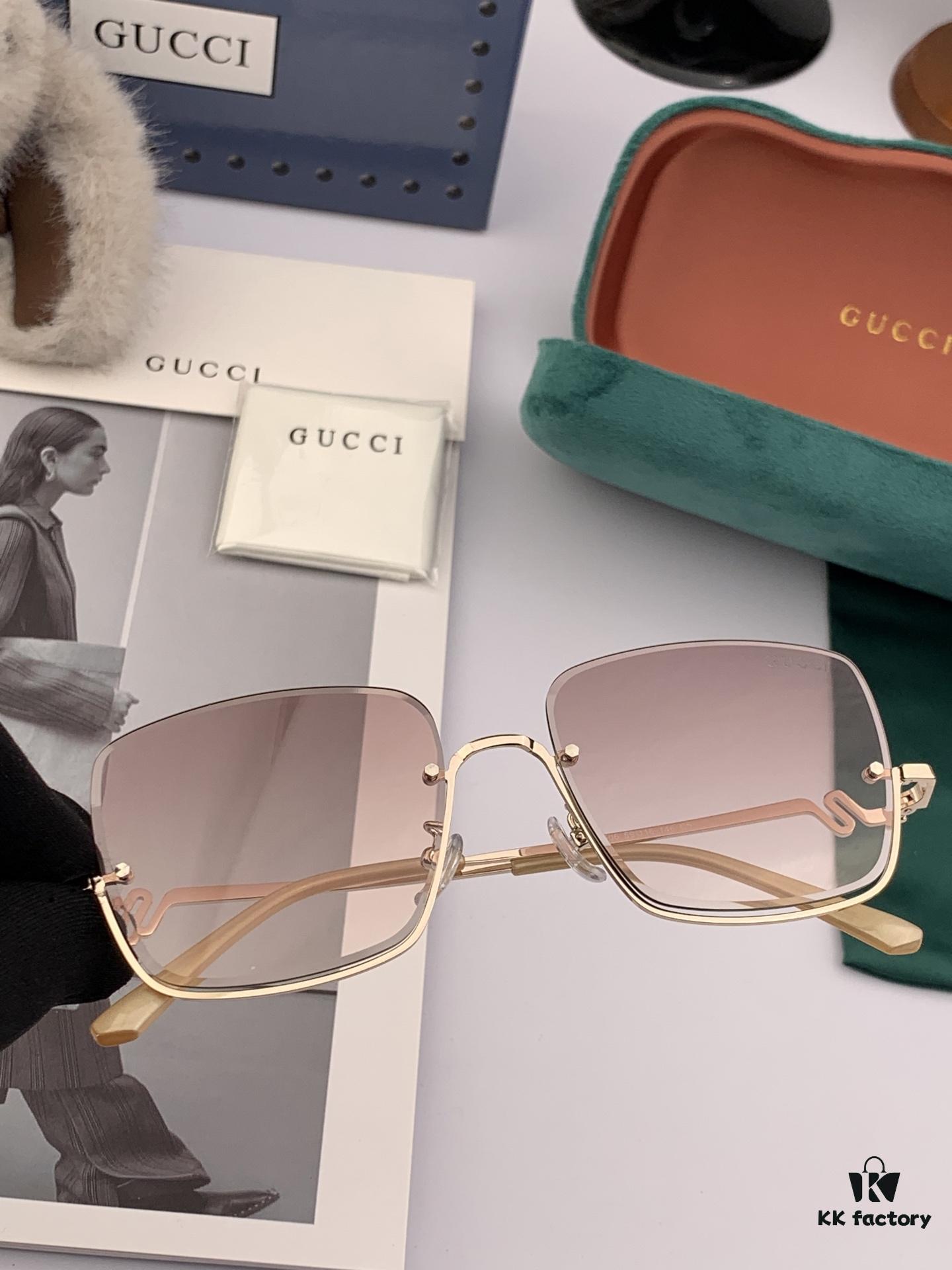 GUCCI Volcano Rain Umbrella Fashion Frameless Sunglasses Lenses Top Luxury High Quality Women's Driving Sunglasses Model: G6250