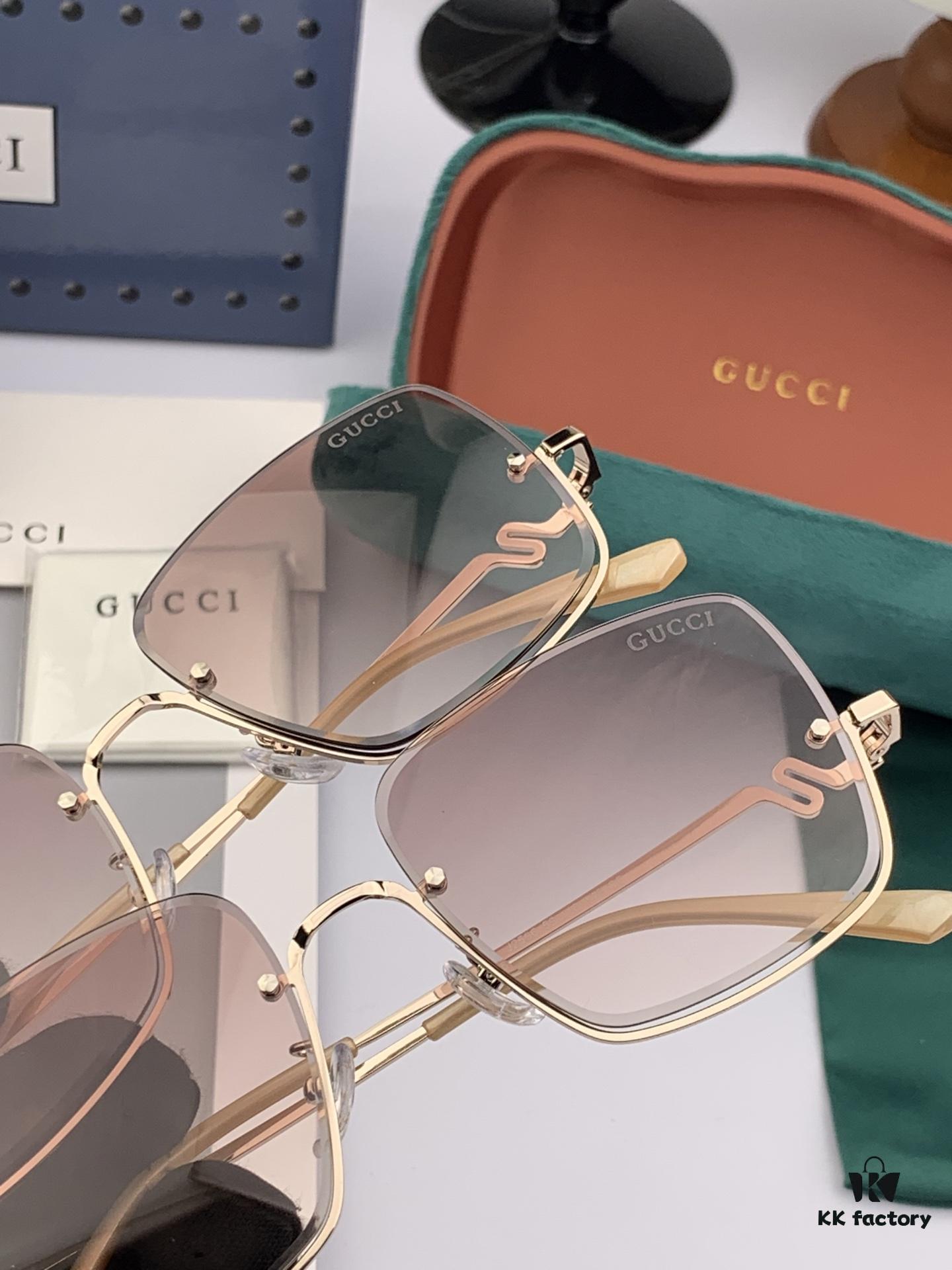 GUCCI Volcano Rain Umbrella Fashion Frameless Sunglasses Lenses Top Luxury High Quality Women's Driving Sunglasses Model: G6250
