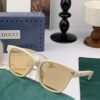 Gucci Classic Small Frame Design Sunglasses, Flattering on All Face Shapes, Perfect with Coats or Dresses, Stylish and Elegant, Nylon Polarized Lenses for UV Protection, Model: G35504