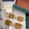 Gucci Classic Small Frame Design Sunglasses, Flattering on All Face Shapes, Perfect with Coats or Dresses, Stylish and Elegant, Nylon Polarized Lenses for UV Protection, Model: G35504