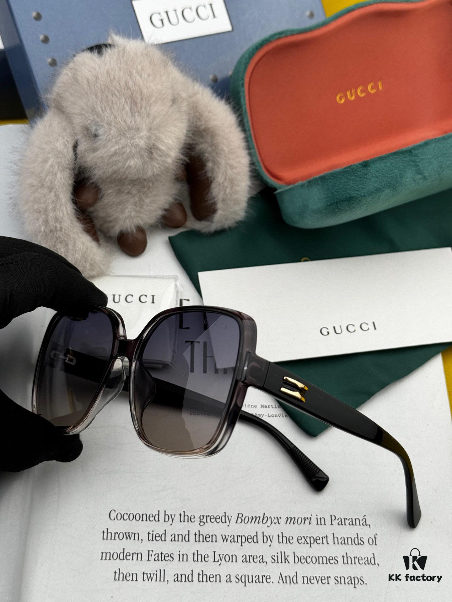 GUCCI 2025 New Arrival Trendy Fashion Square Sunglasses Comfortable Fit Influencer Style Women's HD Thick Polarized Sunglasses