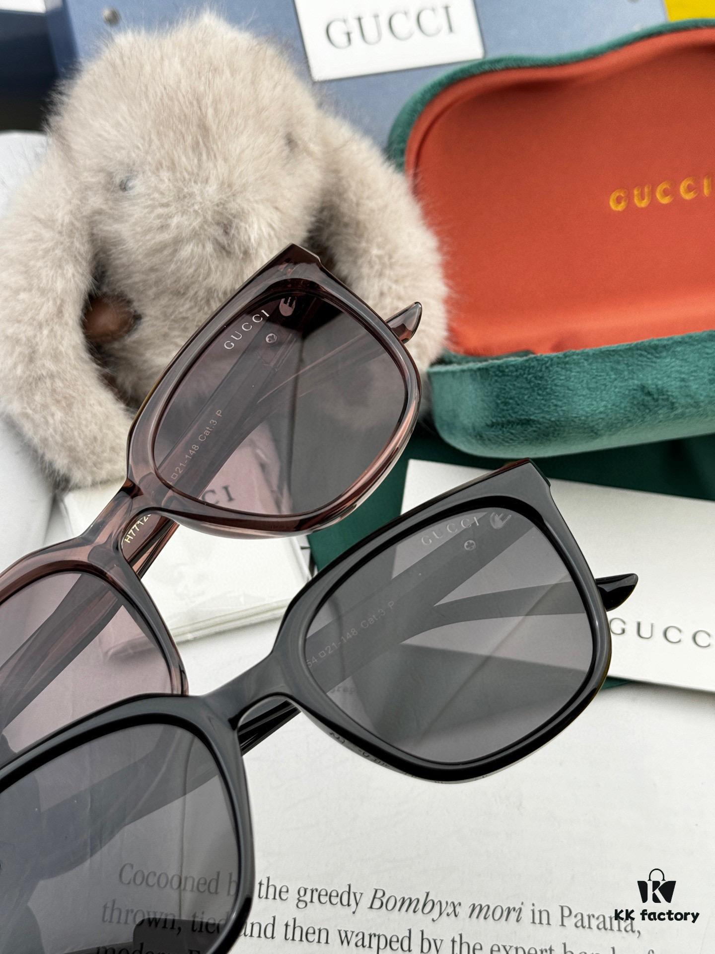 GUCCI 2025 Spring New Arrival Trendy Fashion Square Polarized Sunglasses High-Quality Comfortable Wear Influencer Style Nylon Polarized Sunglasses for Women 🕶️ High-Quality TR Frame Model: G57712