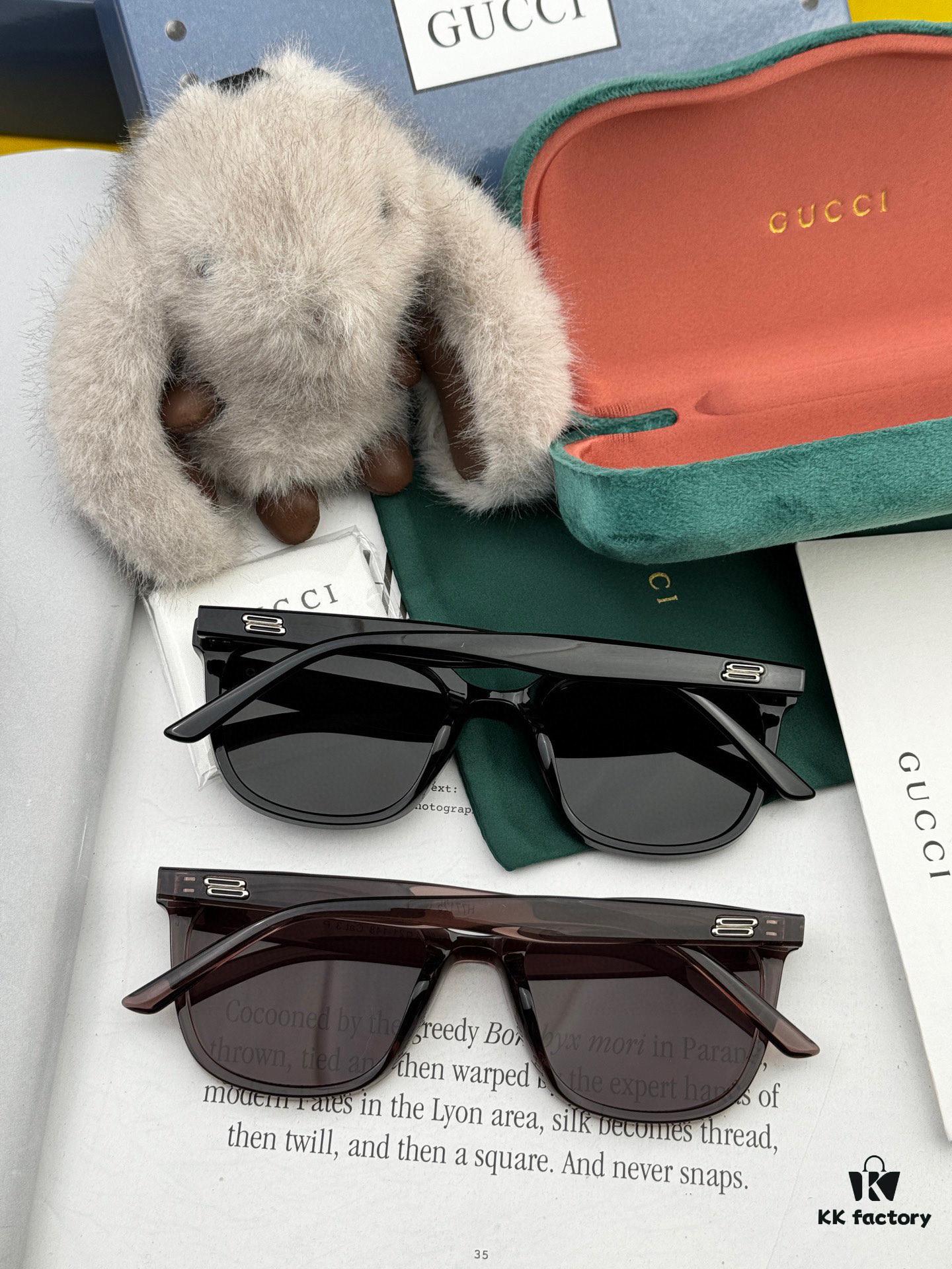 GUCCI 2025 Spring New Arrival Trendy Fashion Square Polarized Sunglasses High-Quality Comfortable Wear Influencer Style Nylon Polarized Sunglasses for Women 🕶️ High-Quality TR Frame Model: G57712