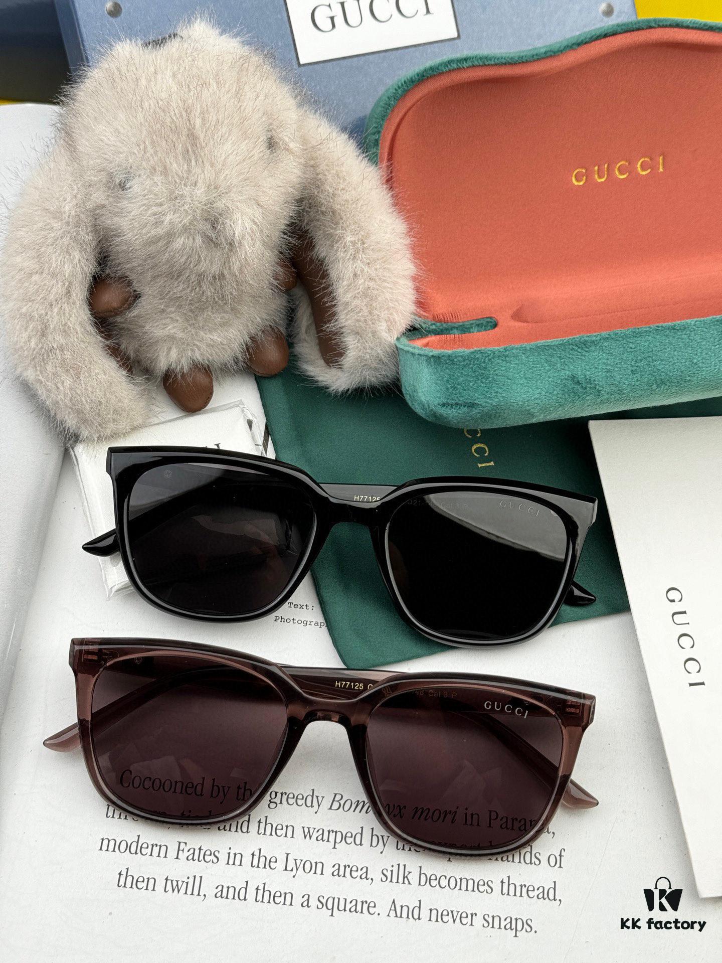 GUCCI 2025 Spring New Arrival Trendy Fashion Square Polarized Sunglasses High-Quality Comfortable Wear Influencer Style Nylon Polarized Sunglasses for Women 🕶️ High-Quality TR Frame Model: G57712
