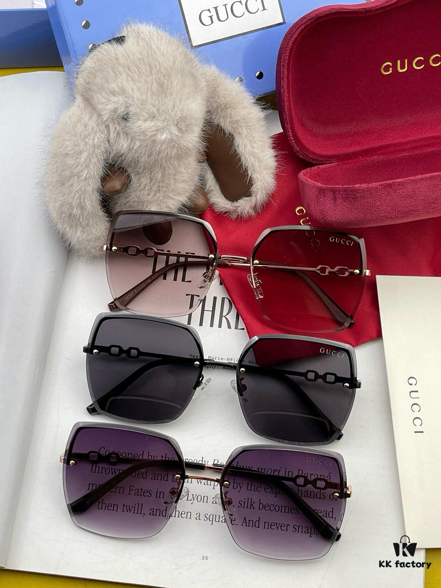 GUCCI - Gucci Imported from Italy 🇮🇹 2025 Fashion Luxury Decorative Sunglasses, Nylon HD Sunglasses, Celebrity Poster Style, Ultra-Complex Craftsmanship, Strong 3D Texture