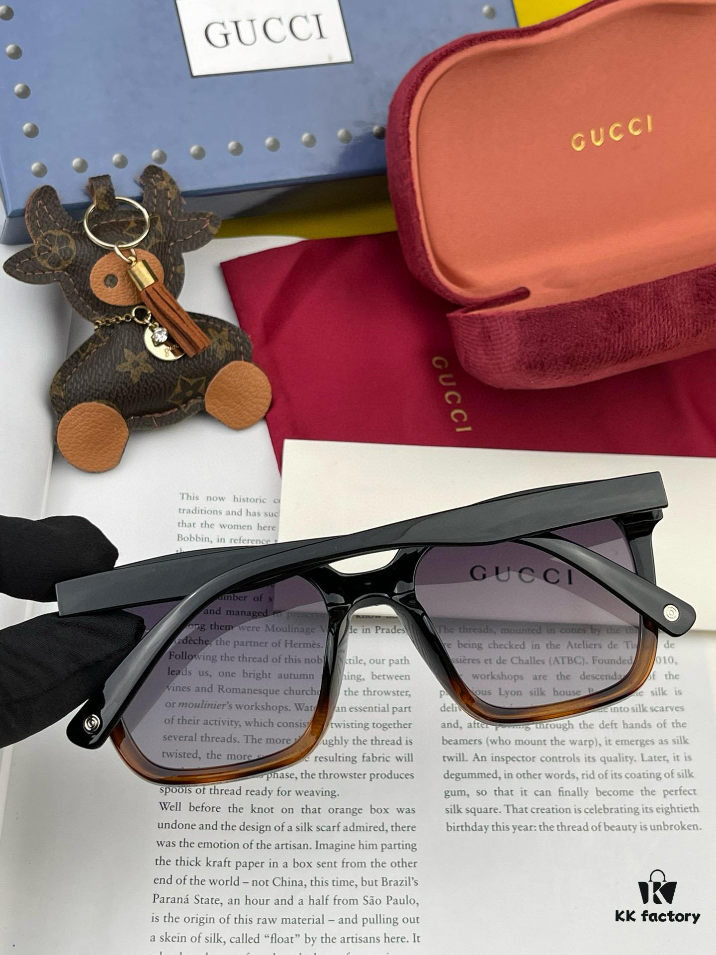 GUCCI 2025 Spring New Arrival Trendy Fashion Square Polarized Sunglasses High-Quality Comfortable Wear Unisex Nylon Polarized Sunglasses for Women 🕶️ Premium TR Frame Model: G752