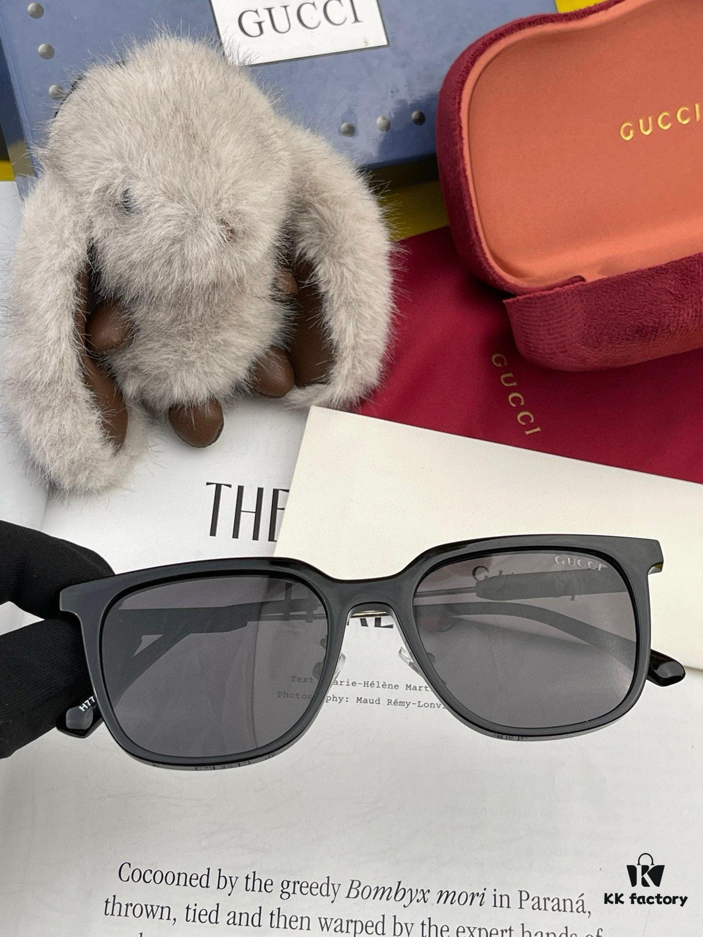 GUCCI 2025 Spring New Arrival Trendy Fashion Square Polarized Sunglasses High-Quality Comfortable Wear Influencer Style Nylon Polarized Sunglasses for Women 🕶️ High-Quality TR Frame Model: G77706