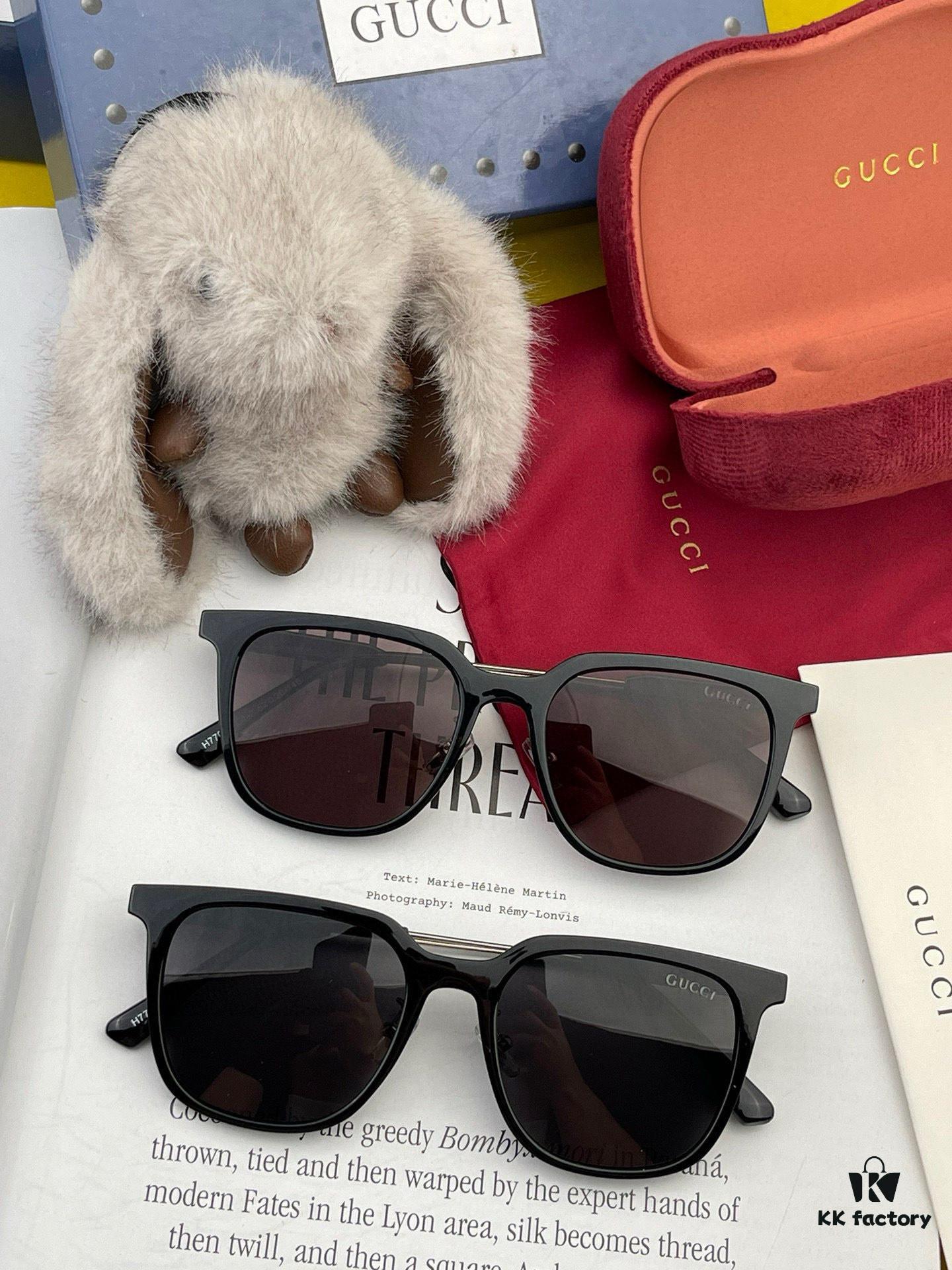 GUCCI 2025 Spring New Arrival Trendy Fashion Square Polarized Sunglasses High-Quality Comfortable Wear Influencer Style Nylon Polarized Sunglasses for Women 🕶️ High-Quality TR Frame Model: G77706