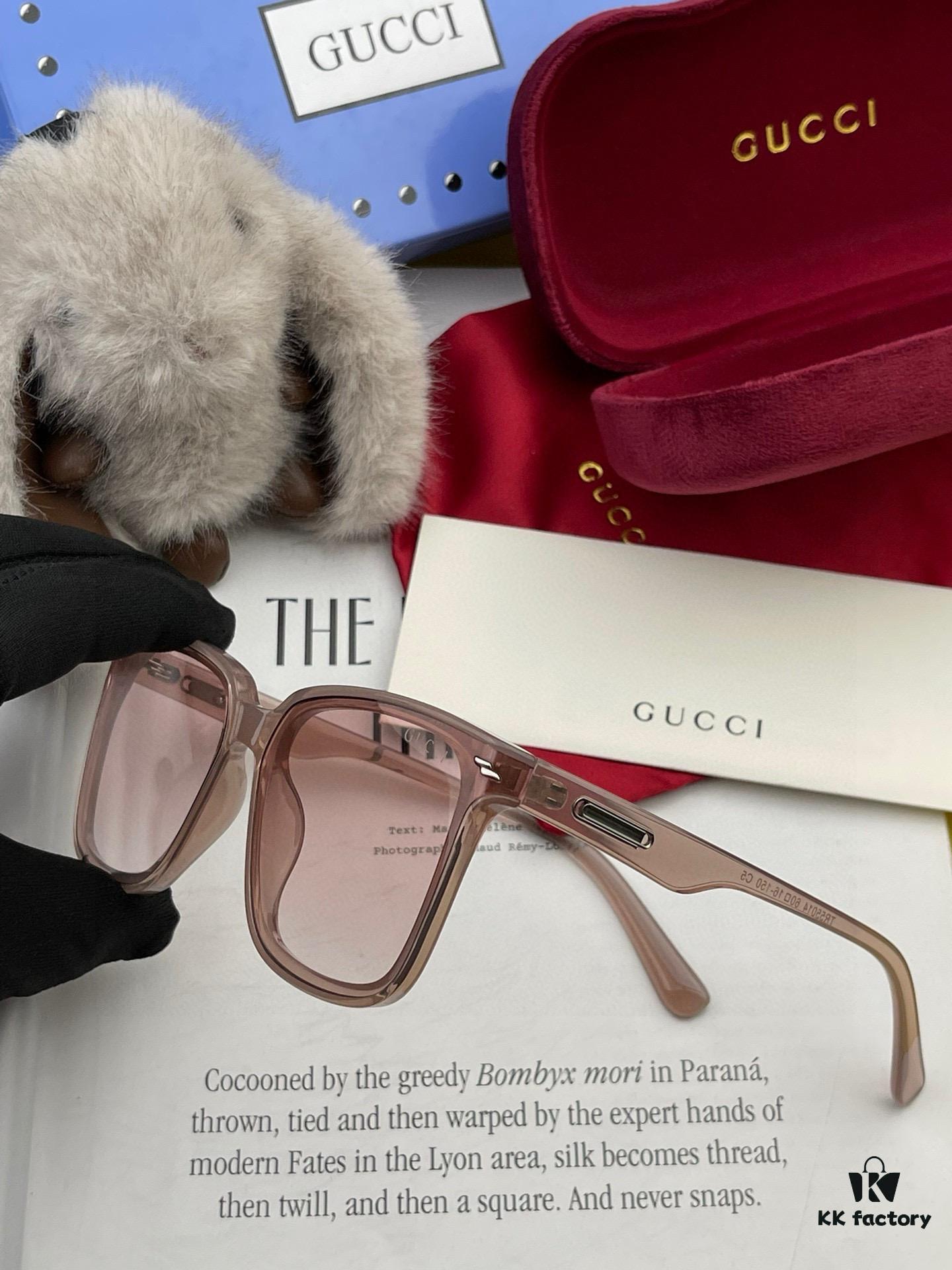 GUCCI 2025 Spring New Arrival Trendy Fashion Square Polarized Sunglasses High-Quality Comfortable Wear Influencer Style HD Nylon Polarized Sunglasses for Women 🕶️ High-Quality TR Frame Model: G65501