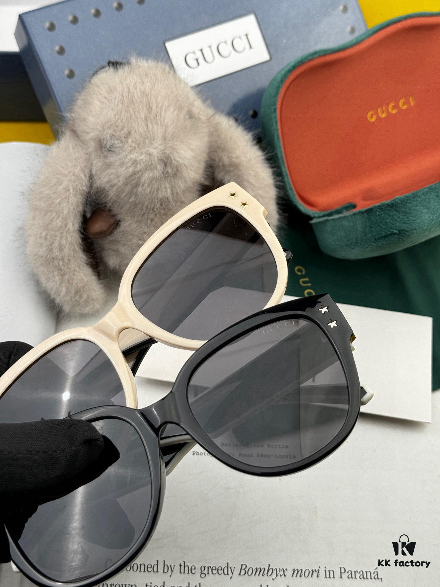 GUCCI - Polarized Sunglasses 2025 Spring New Arrival Trendy Fashion Round Frame Polarized Sunglasses High-Quality Comfortable Fit Influencer Style Women's HD Polarized Sunglasses 🕶️ High-Quality TR Frame Model: G1907