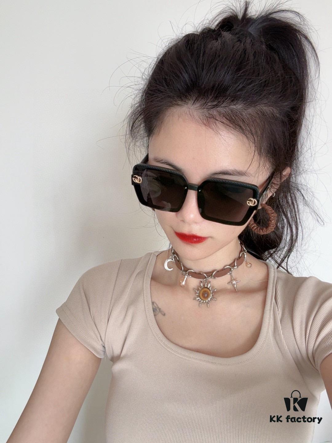 GUCCI 2025 Spring New Arrival Trendy Fashion Square Frame Sunglasses High Quality Comfortable Wear Influencer Style Shades Model: G6130