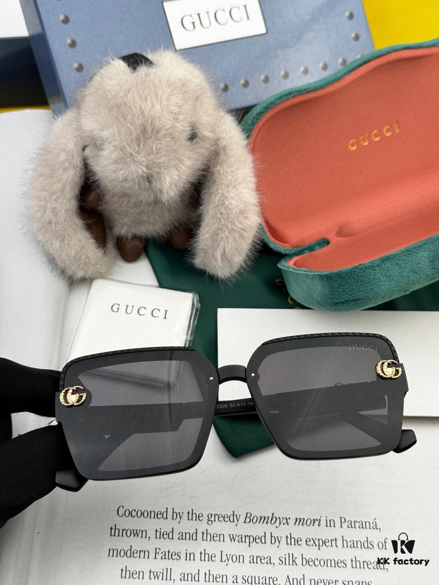 GUCCI 2025 Spring New Arrival Trendy Fashion Square Frame Sunglasses High Quality Comfortable Wear Influencer Style Shades Model: G6130