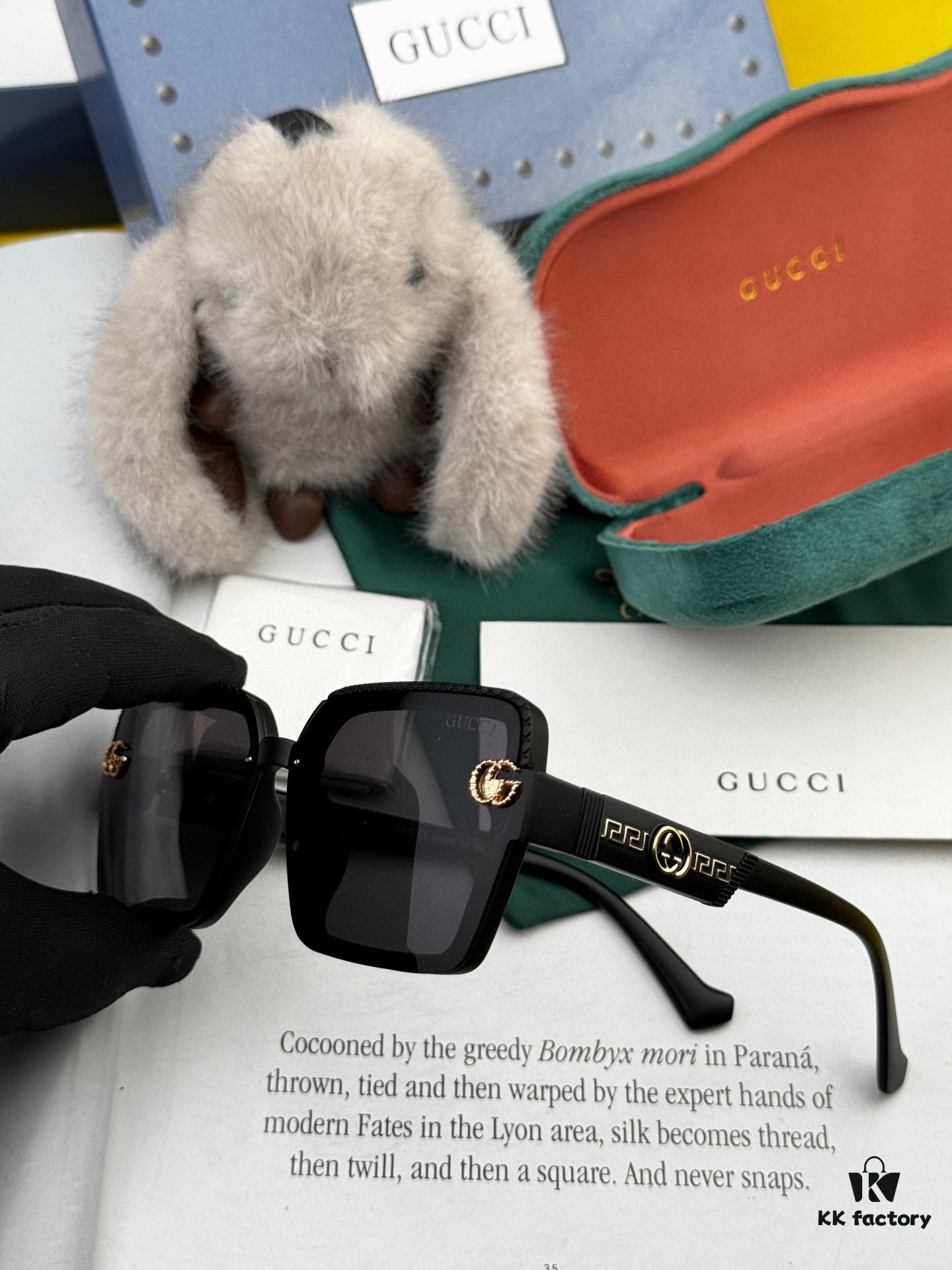 GUCCI 2025 Spring New Arrival Trendy Fashion Square Frame Sunglasses High Quality Comfortable Wear Influencer Style Shades Model: G6130