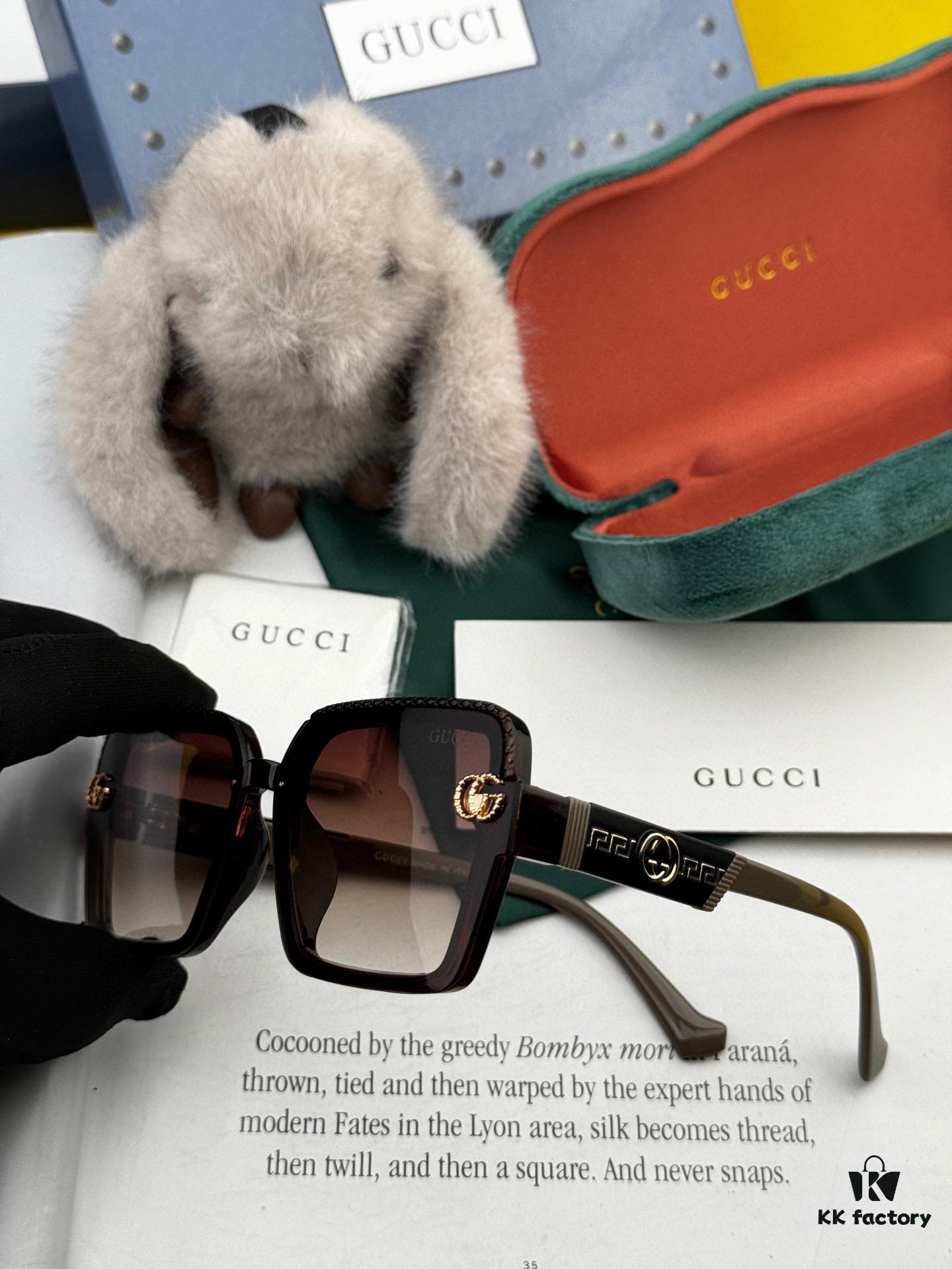 GUCCI 2025 Spring New Arrival Trendy Fashion Square Frame Sunglasses High Quality Comfortable Wear Influencer Style Shades Model: G6130