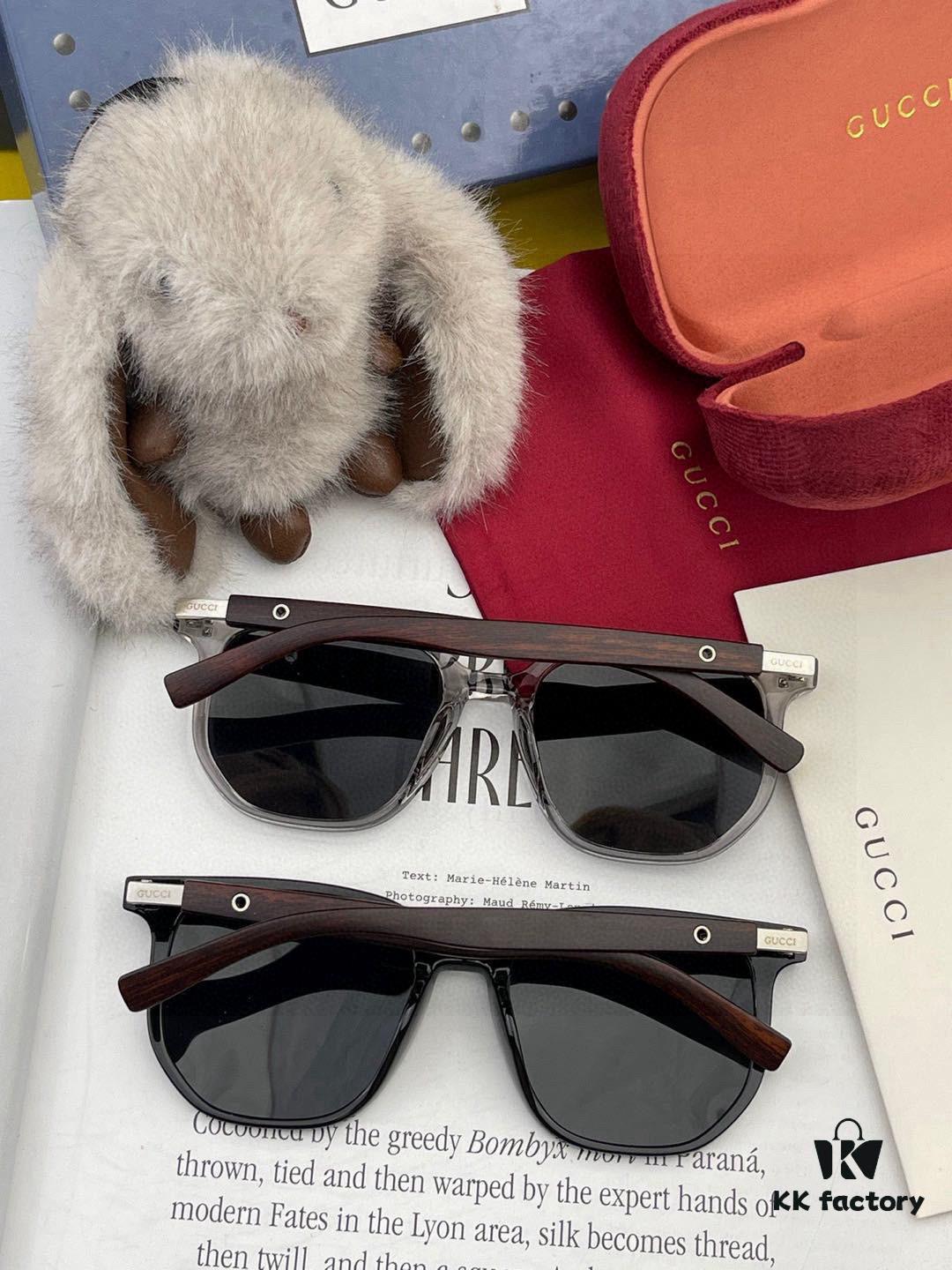 Stylish and Cool [GUCCI] Gucci New Model Sunglasses with Unique Charm and Avant-garde Design, Square Frame with Seamless Bridge for Ultimate Comfort