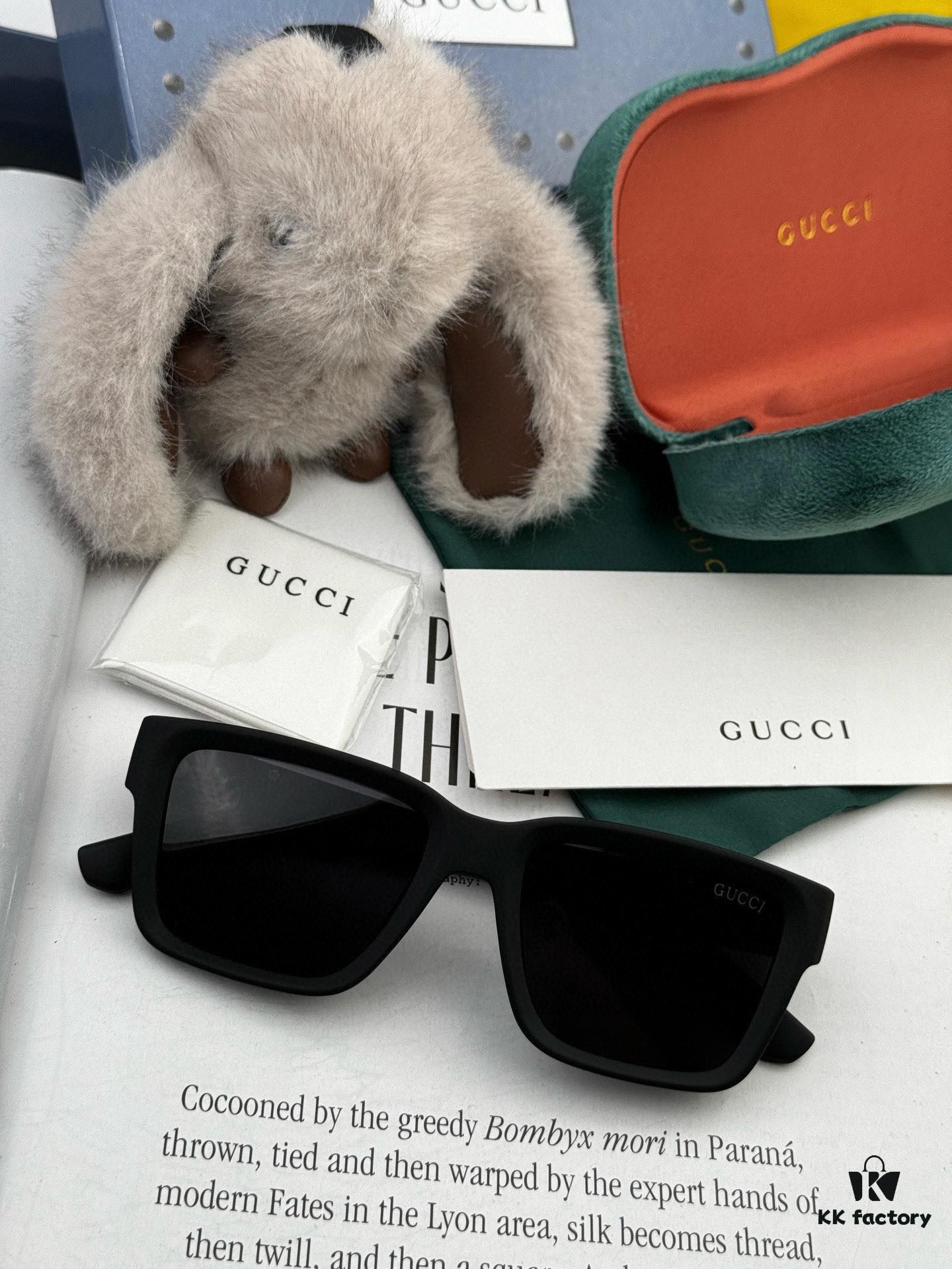 Stylish and Cool [GUCCI] Gucci New Sunglasses with Unique Charm and Avant-garde Design, Square Frame with Seamless Bridge for Ultimate Comfort