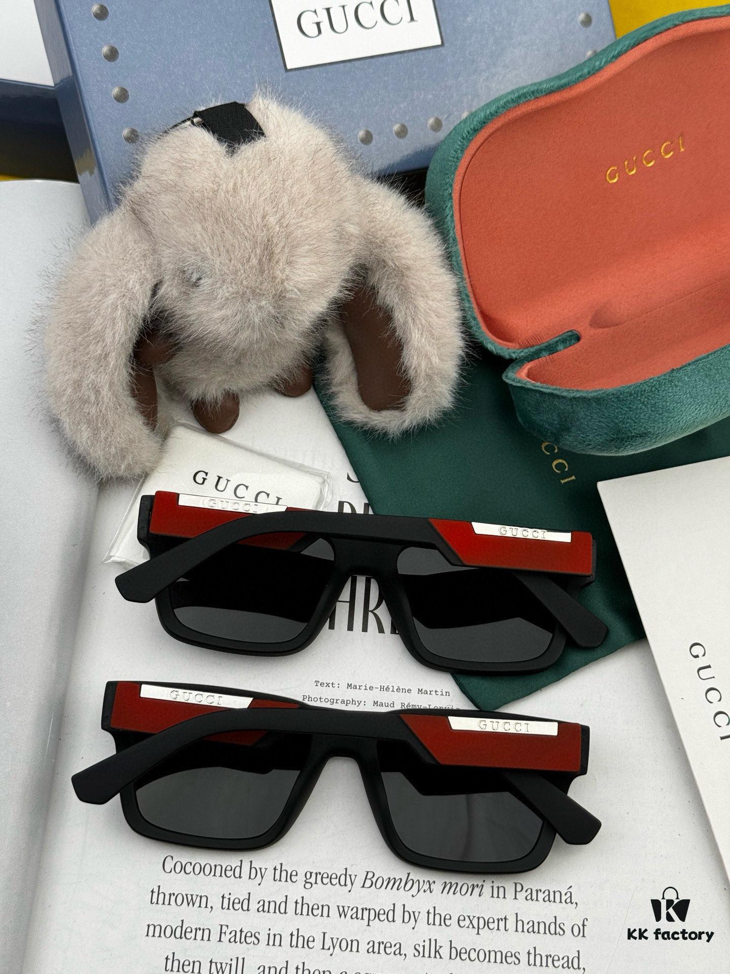 Stylish and Cool [GUCCI] Gucci New Sunglasses with Unique Charm and Avant-garde Design, Square Frame with Seamless Bridge for Ultimate Comfort