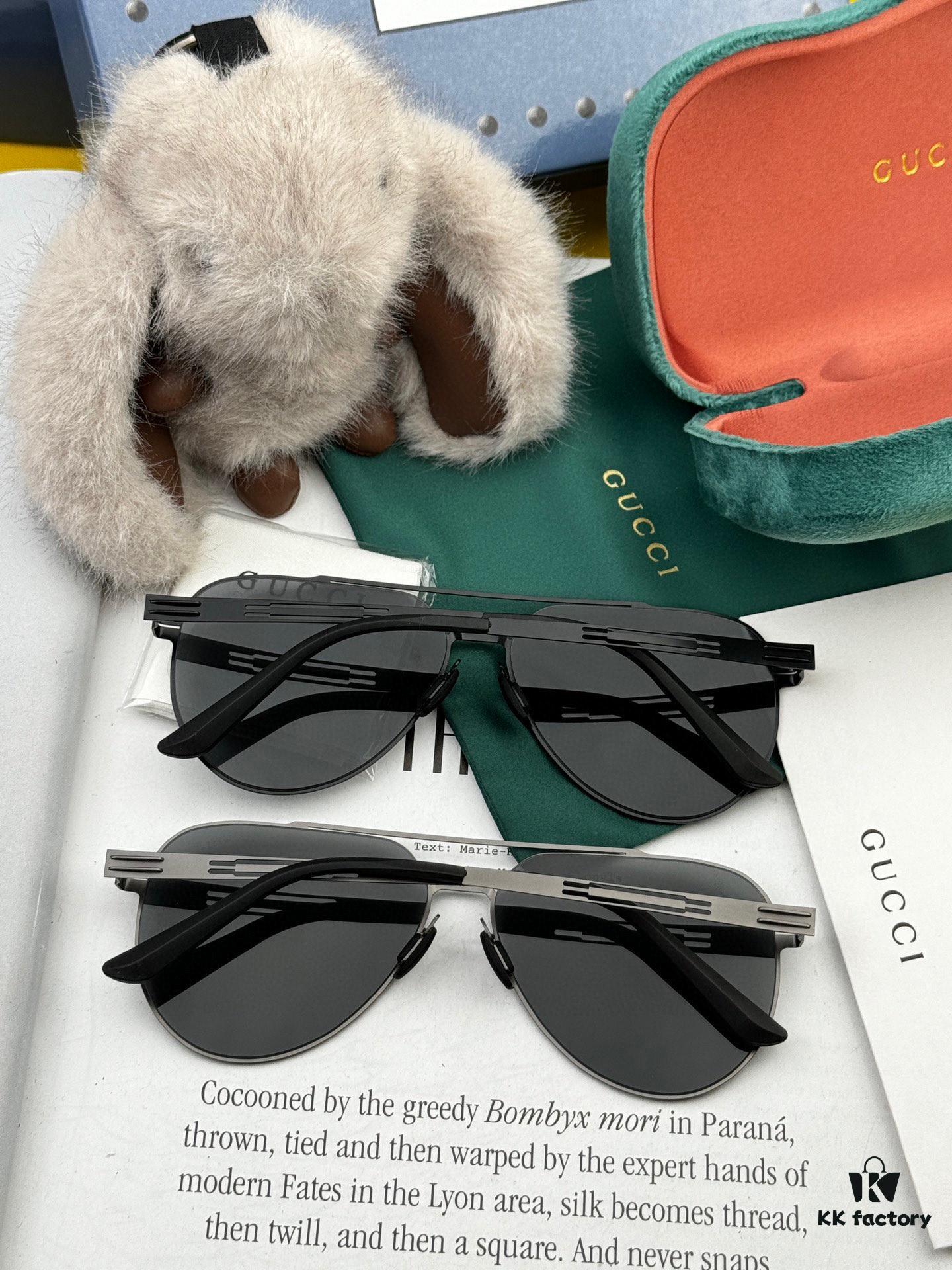 GUCCI 2025 New Unisex Polygonal Sunglasses G8882, Electroplated Finish, Never Fades, Ultra-Lightweight and Highly Elastic, Screw-Free Design, Unbreakable Frame, HD Nylon Lenses, Premium Craftsmanship, Original Materials, Stylish and Universal Fit