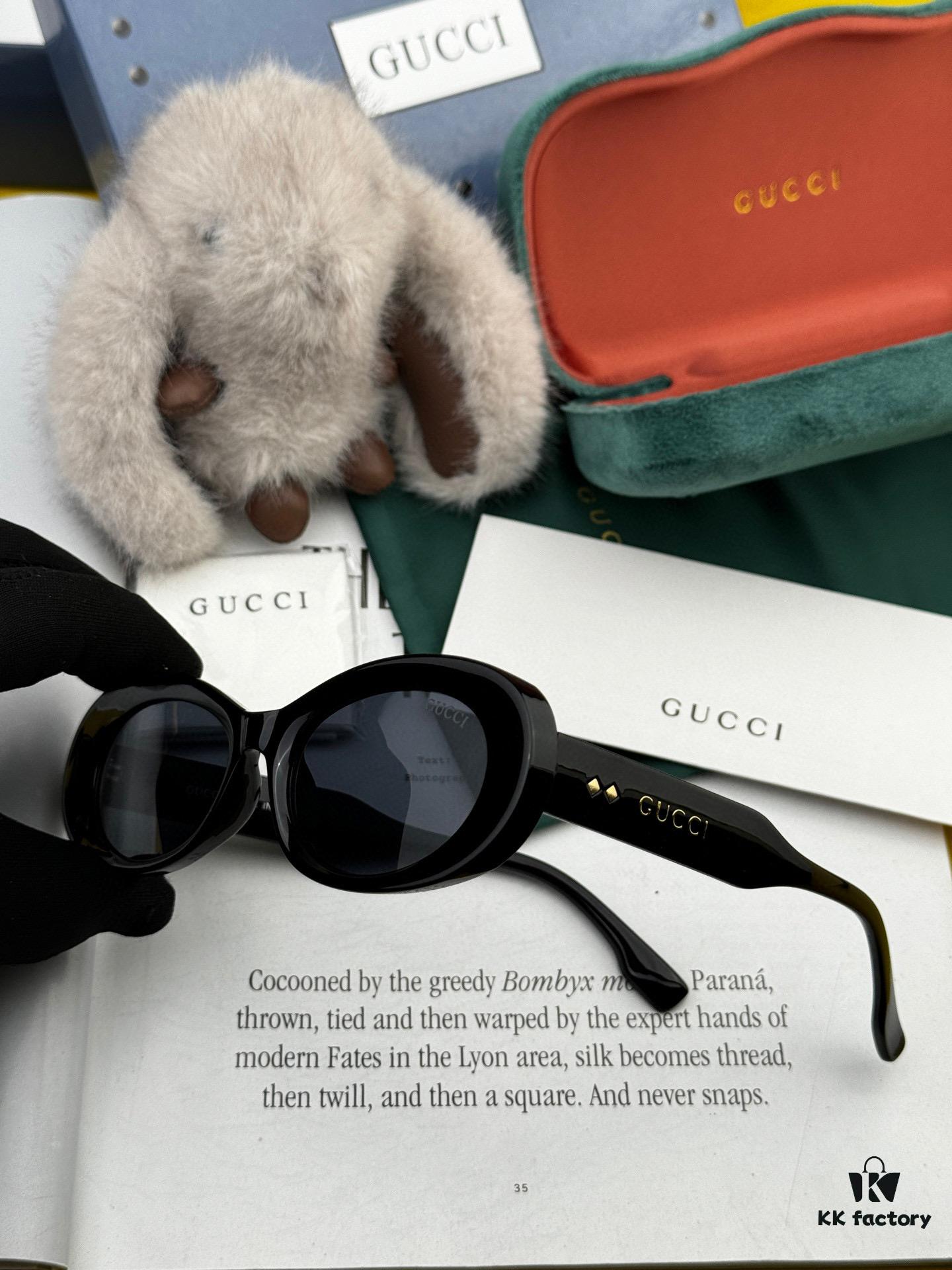 【GUCCI】2025 Spring New Arrival Trendy Popular Fashion Small-Frame Sunglasses High Quality Comfortable Wear Influencer Style Shades Model: G6988