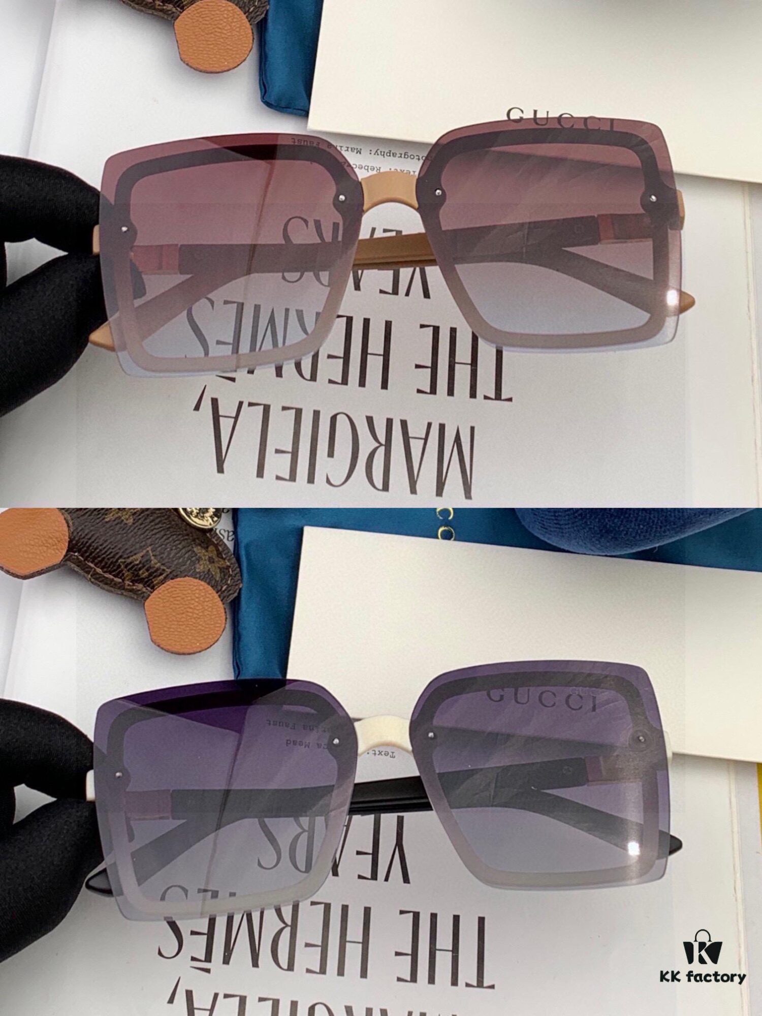 TR Polarized Series Gucci Classic Square Frame Design, Universal Fit for All Face Shapes, Stylish with Coats or Dresses, Polarized Lenses for UV Protection Model: G9222 Sunglasses