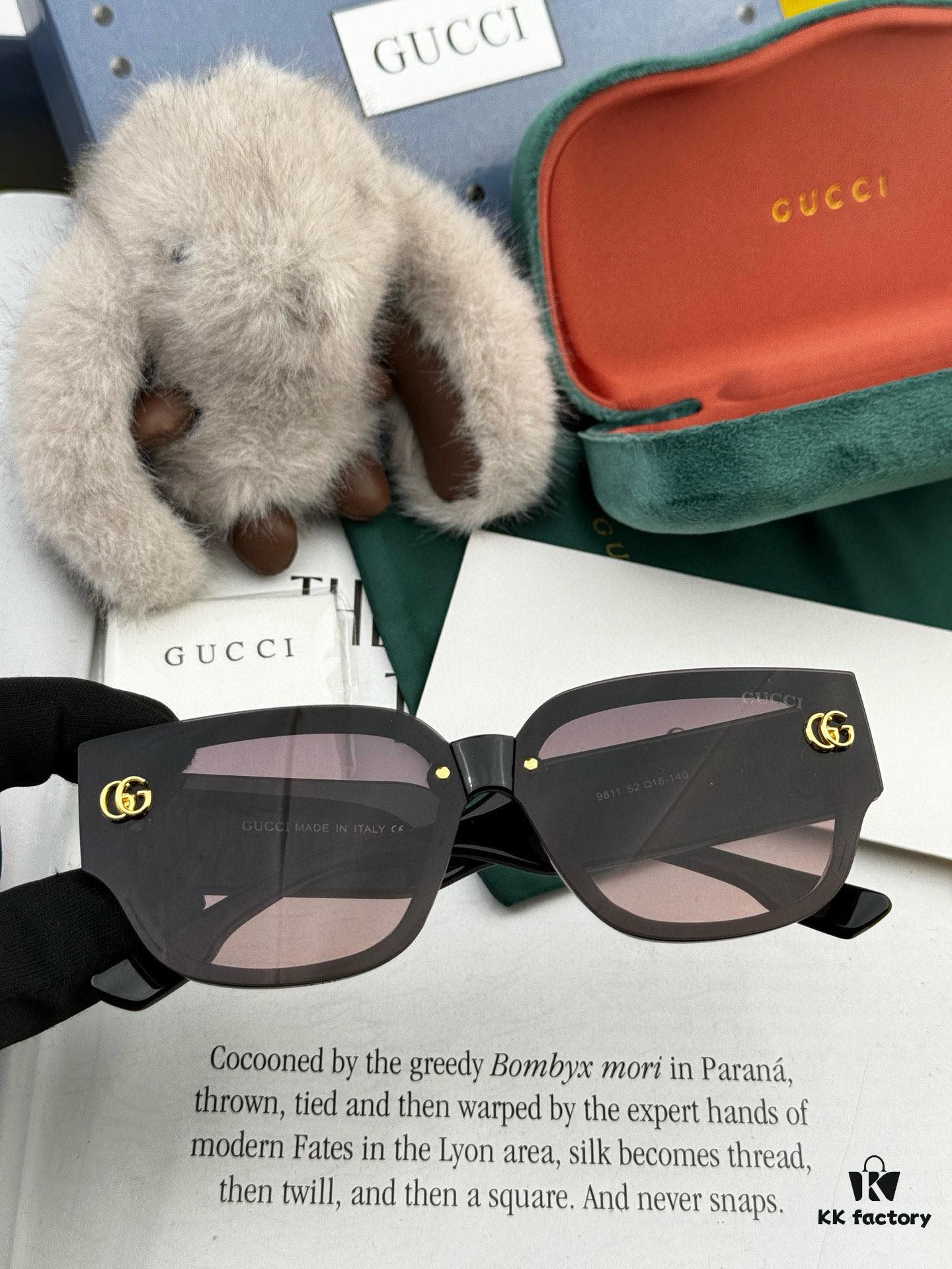 【GUCCI】2025 Spring New Arrival Trendy Fashion Square Frame Sunglasses High Quality Comfortable Wear Influencer Favorite Model: G1981