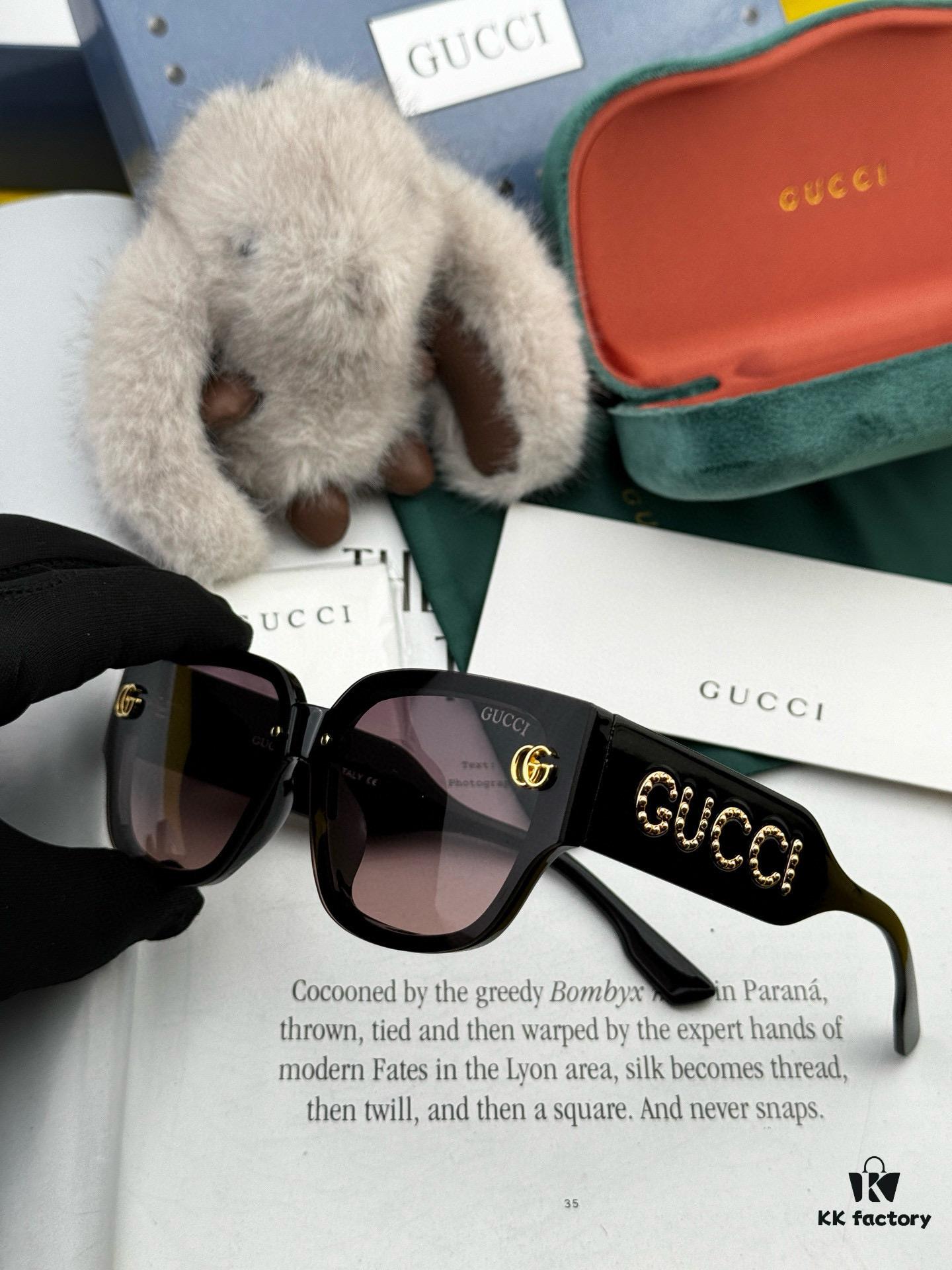 【GUCCI】2025 Spring New Arrival Trendy Fashion Square Frame Sunglasses High Quality Comfortable Wear Influencer Favorite Model: G1981