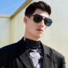 GUCCI 2025 New Unisex Polygonal Sunglasses G1731, Electroplated Finish, Ultra-Lightweight and Highly Elastic Frame Without Screws, Scratch-Resistant and Unbreakable Design, High-Definition Nylon Lenses, Premium Craftsmanship, Original Materials, Stylish and Versatile for Casual Wear