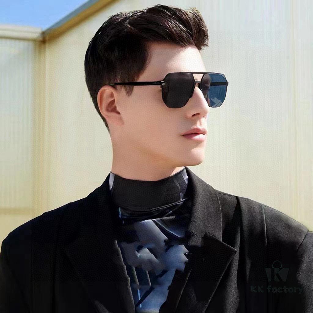 GUCCI 2025 New Unisex Polygonal Sunglasses G1731, Electroplated Finish, Ultra-Lightweight and Highly Elastic Frame Without Screws, Scratch-Resistant and Unbreakable Design, High-Definition Nylon Lenses, Premium Craftsmanship, Original Materials, Stylish and Versatile for Casual Wear